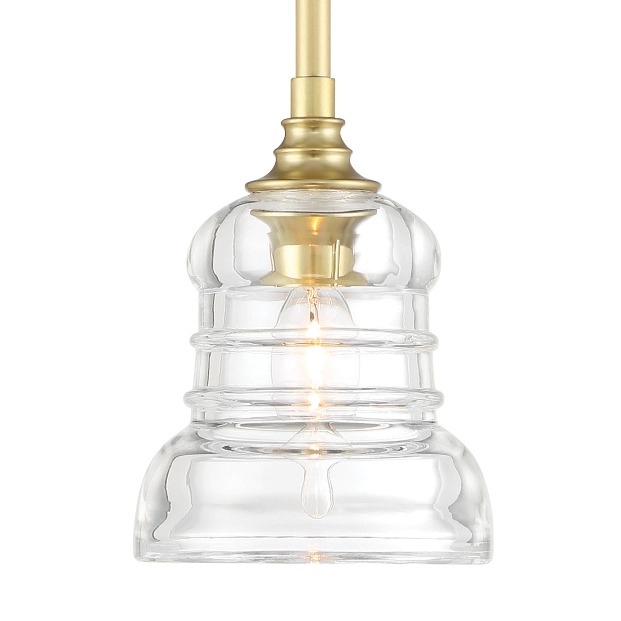Gregory 5'' Aged Brass Pendant Gold 5"W x 6.5"H x 5"D