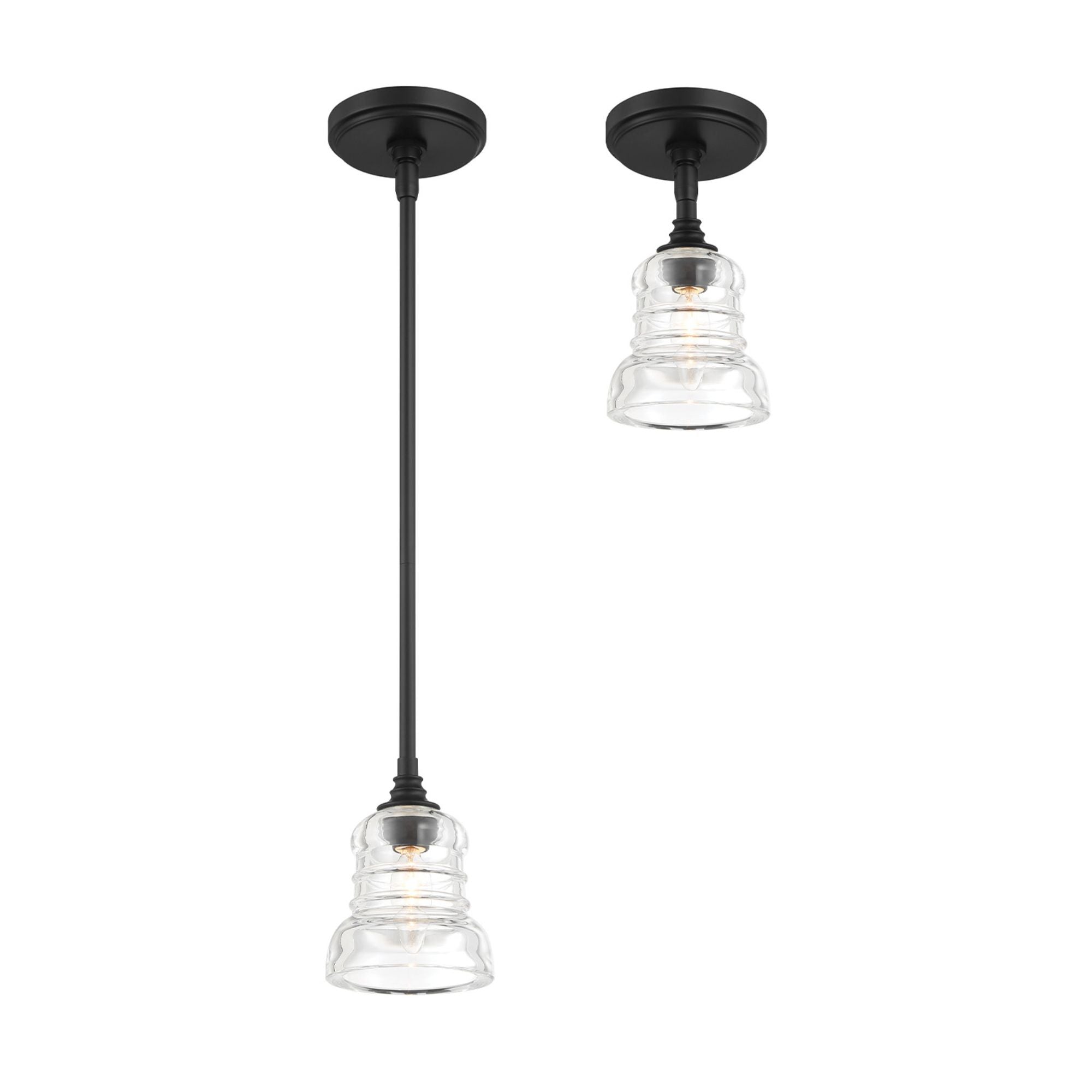 Gregory 5'' Matte Black Pendant Black 5"W x 6.5"H x 5"D