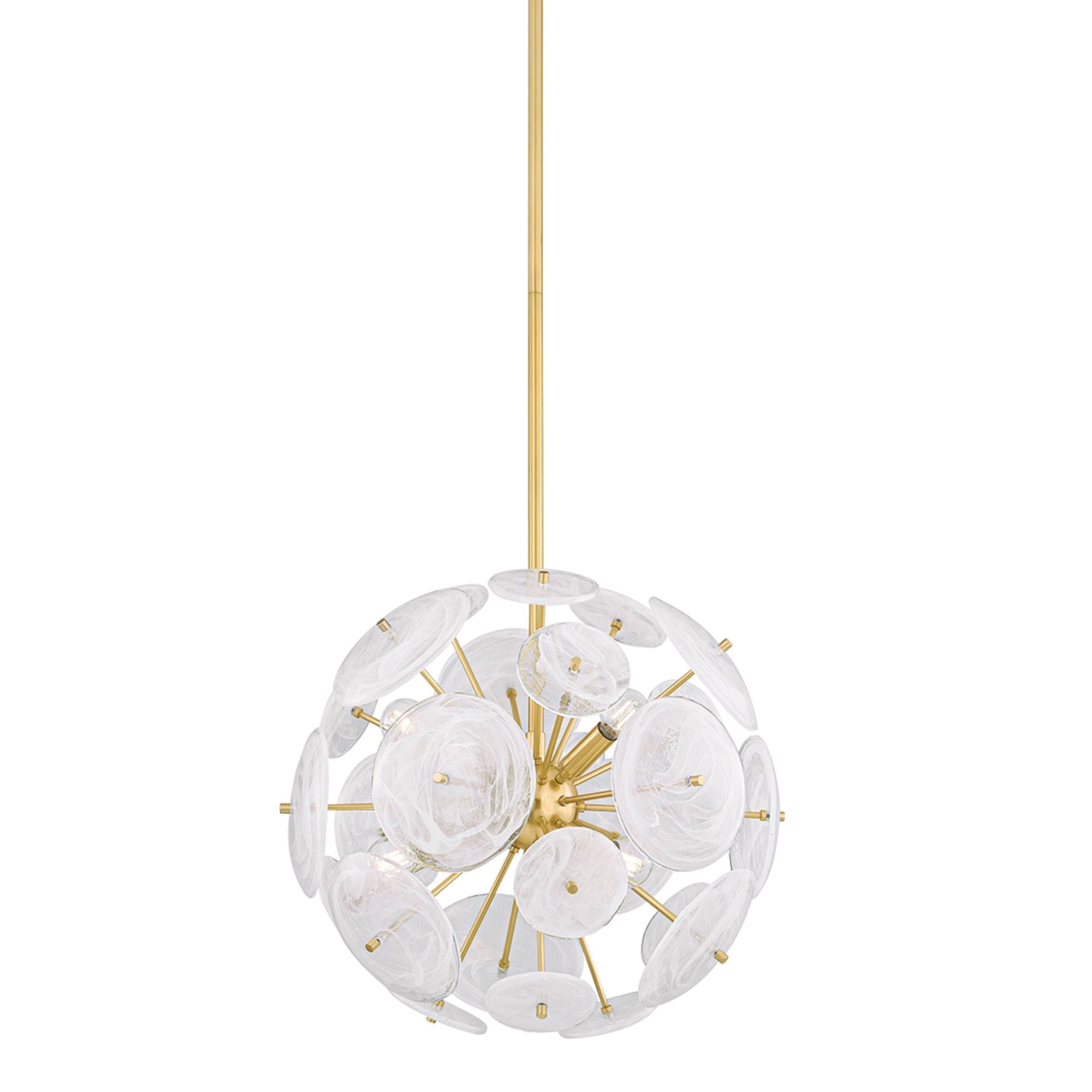 Tamara 6-Light Chandelier in Aged Brass 20W x 18H