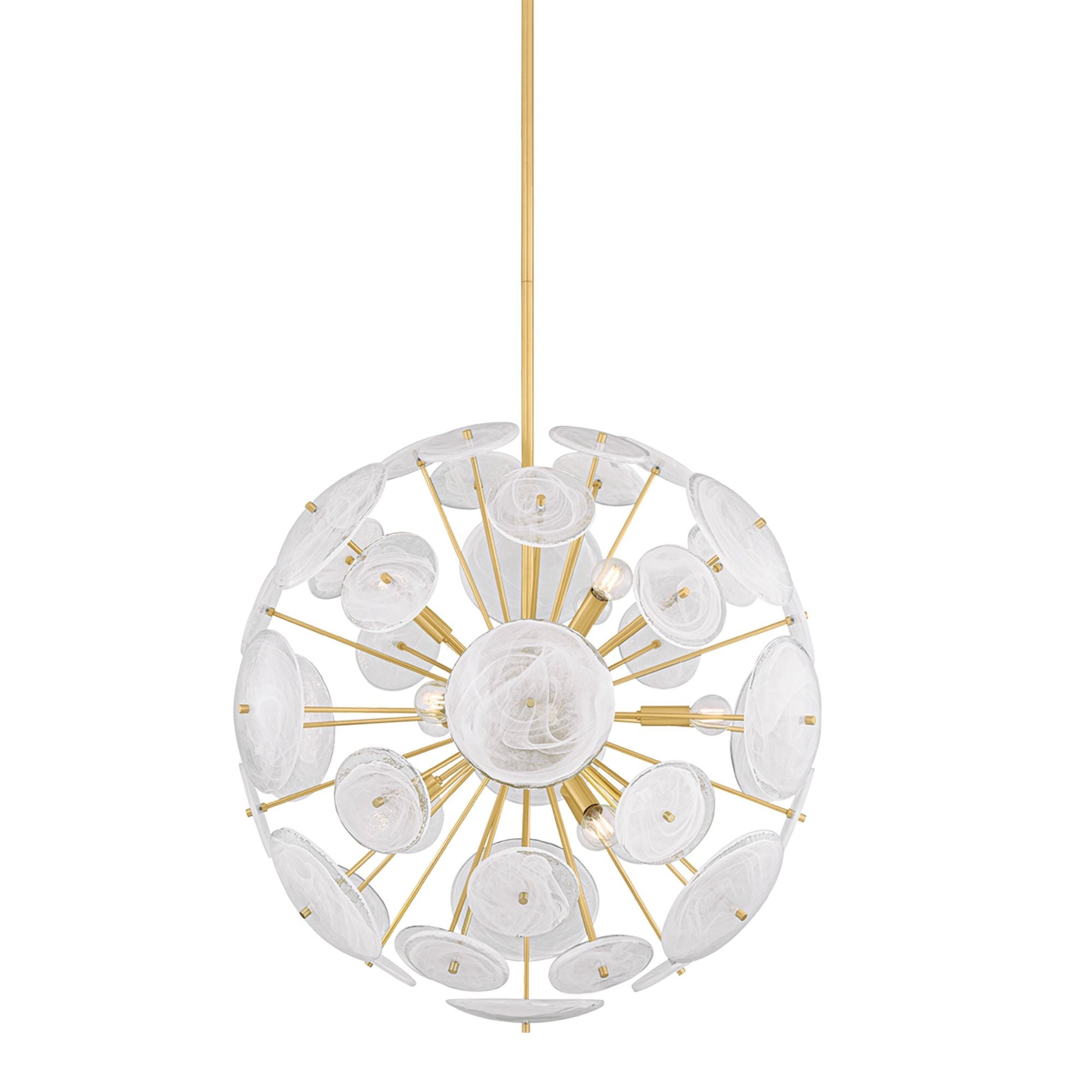 Tamara 9-Light Chandelier in Aged Brass 30W x 28H