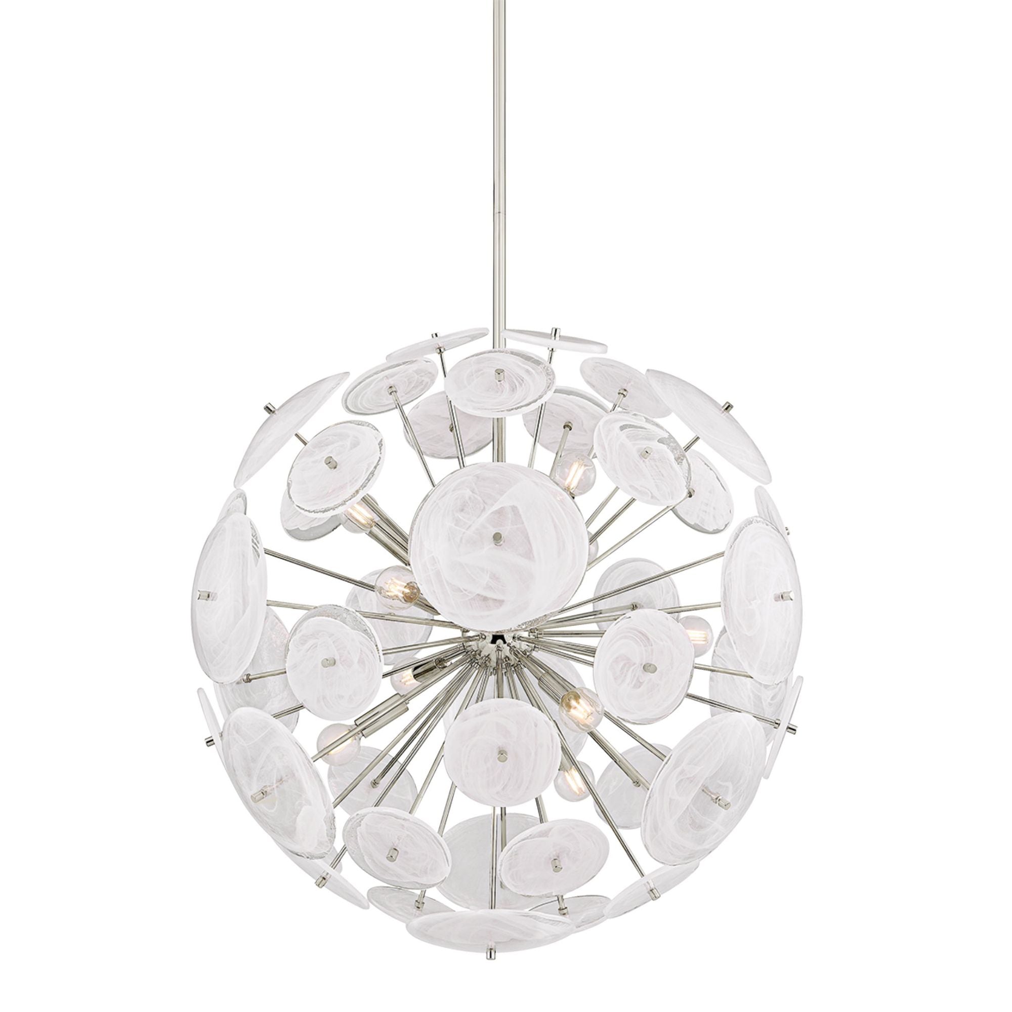 Tamara 9-Light Chandelier in Polished Nickel 30W x 28H