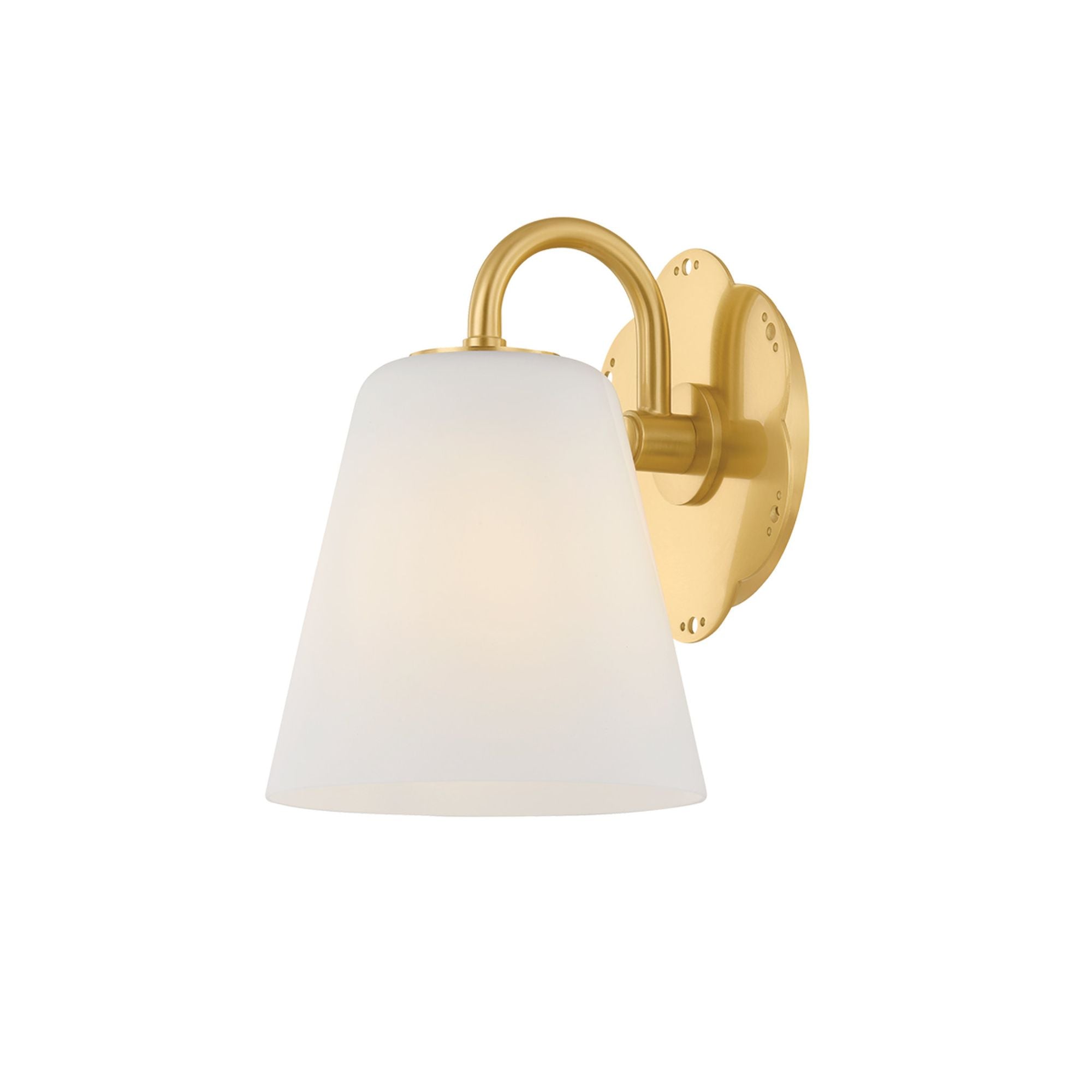 Leonella 1-Light Bath and Vanity in Aged Brass 6.25W x 8.5H