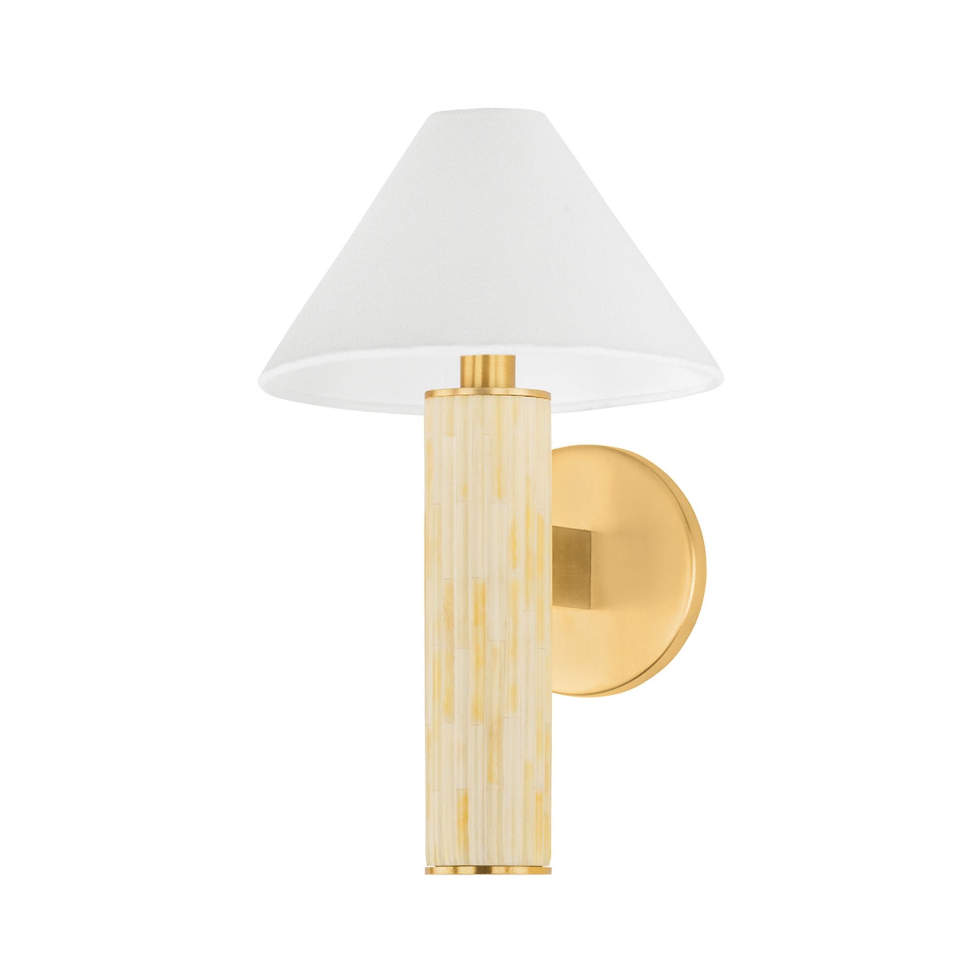 Clover 1-Light Wall Sconce in Aged Brass 8.25W x 13.5H