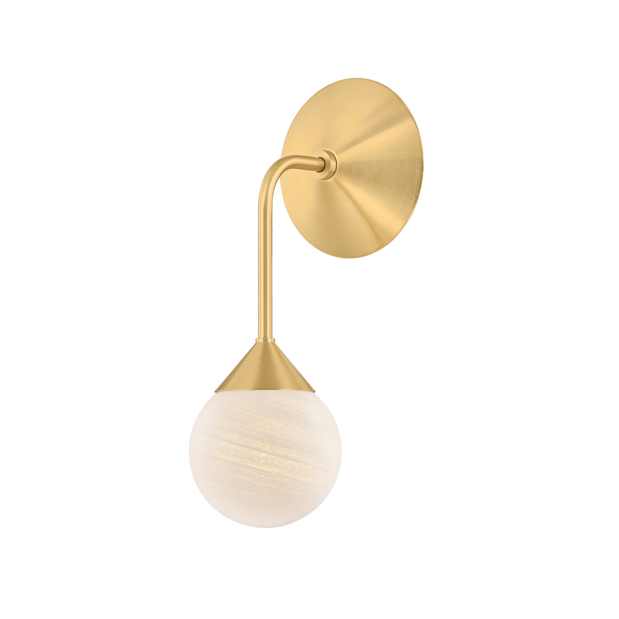 Natasha 1-Light Wall Sconce in Aged Brass 4.75W x 11.5H