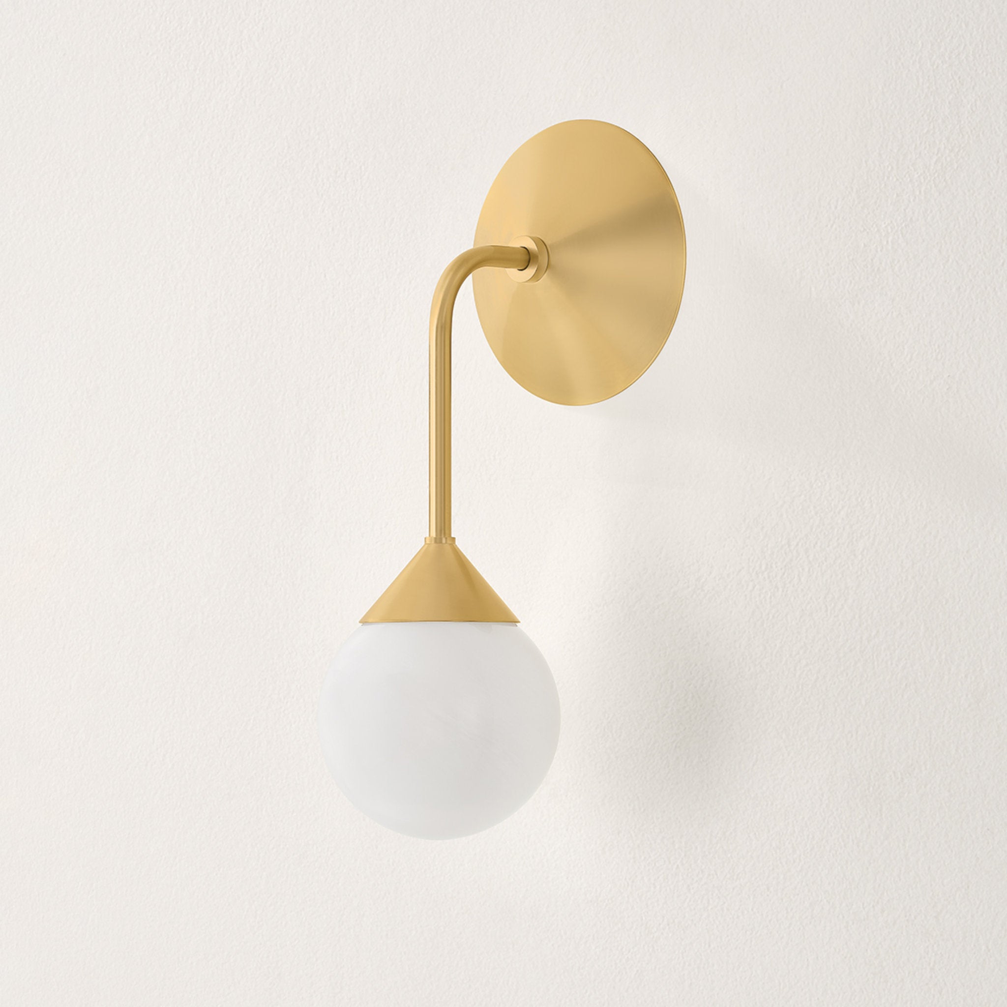 Natasha 1-Light Wall Sconce in Aged Brass 4.75W x 11.5H