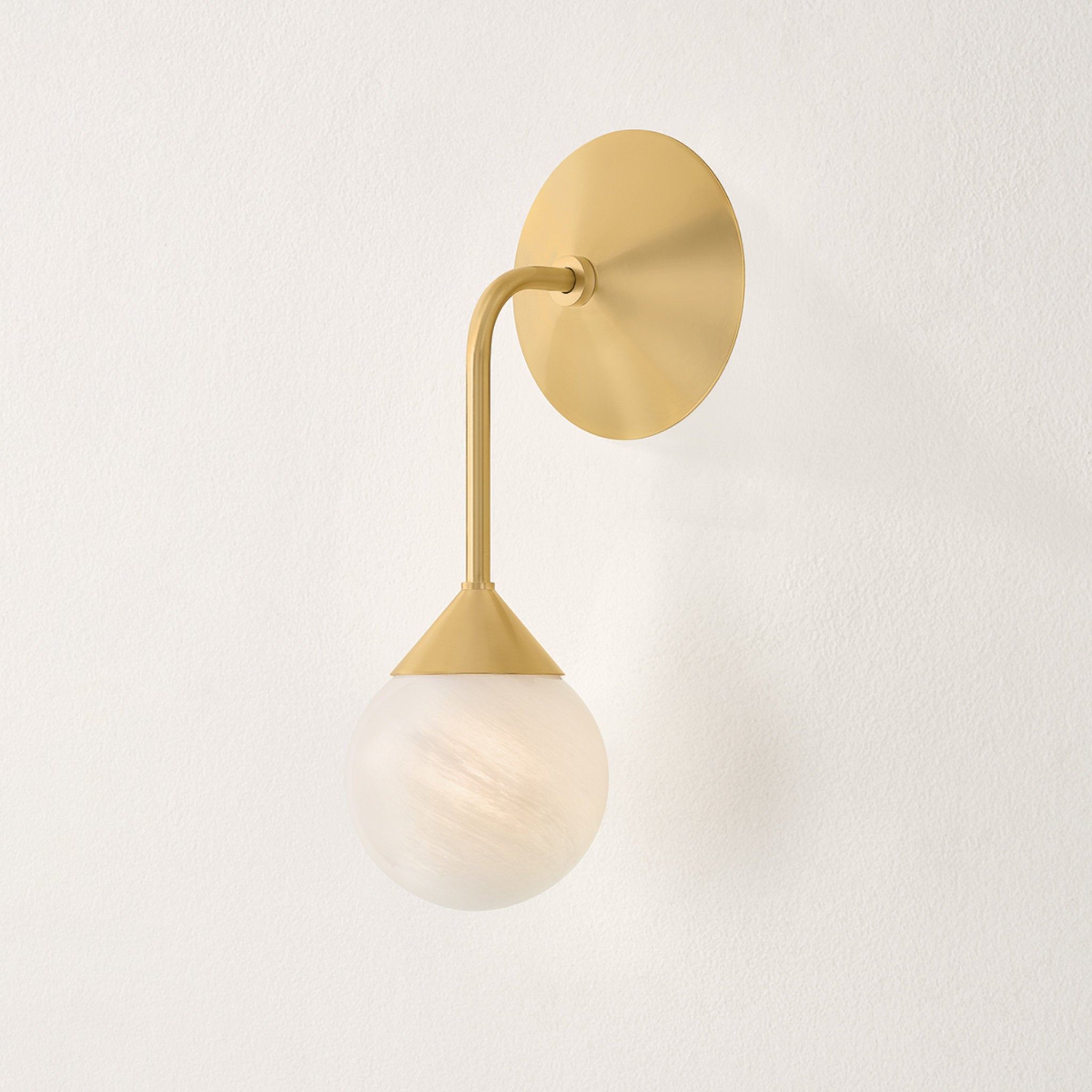 Natasha 1-Light Wall Sconce in Aged Brass 4.75W x 11.5H