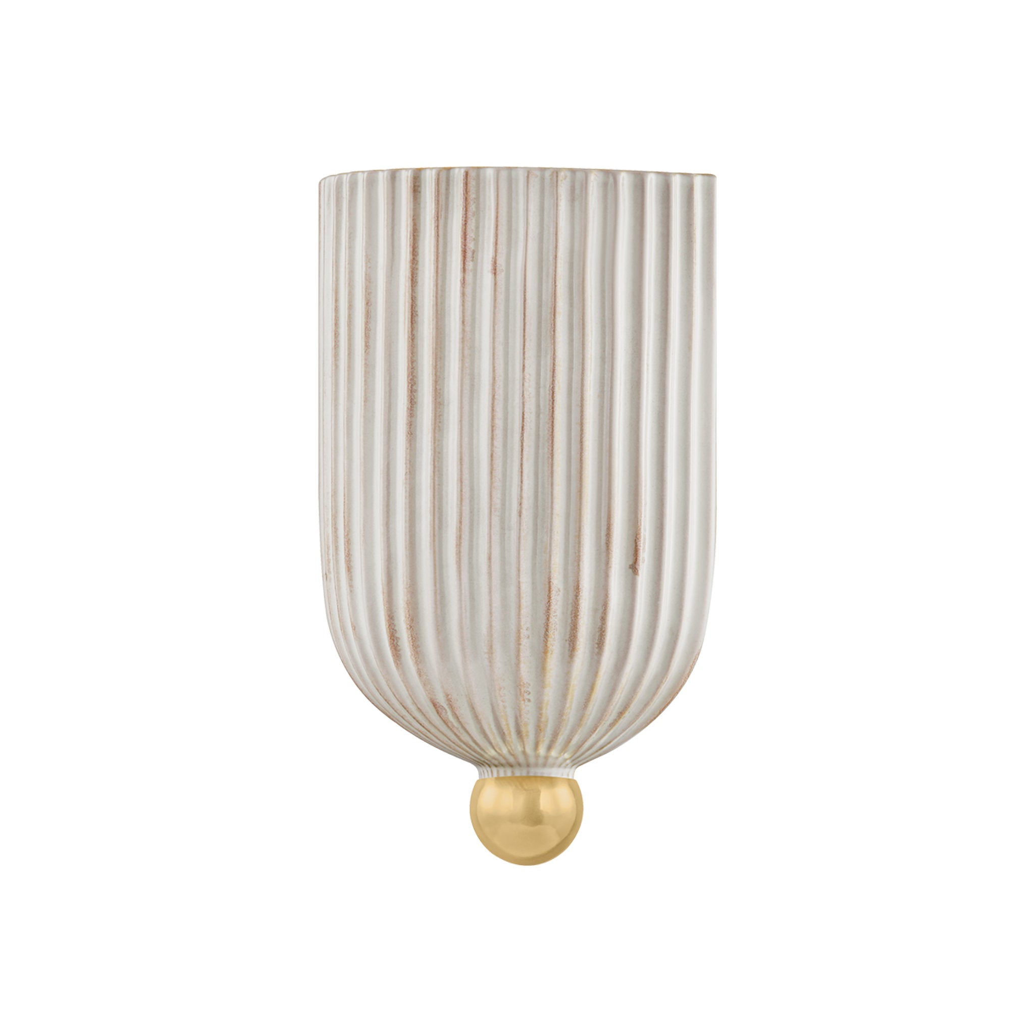 Amira 1-Light Wall Sconce in Aged Brass 6.25W x 10.25H