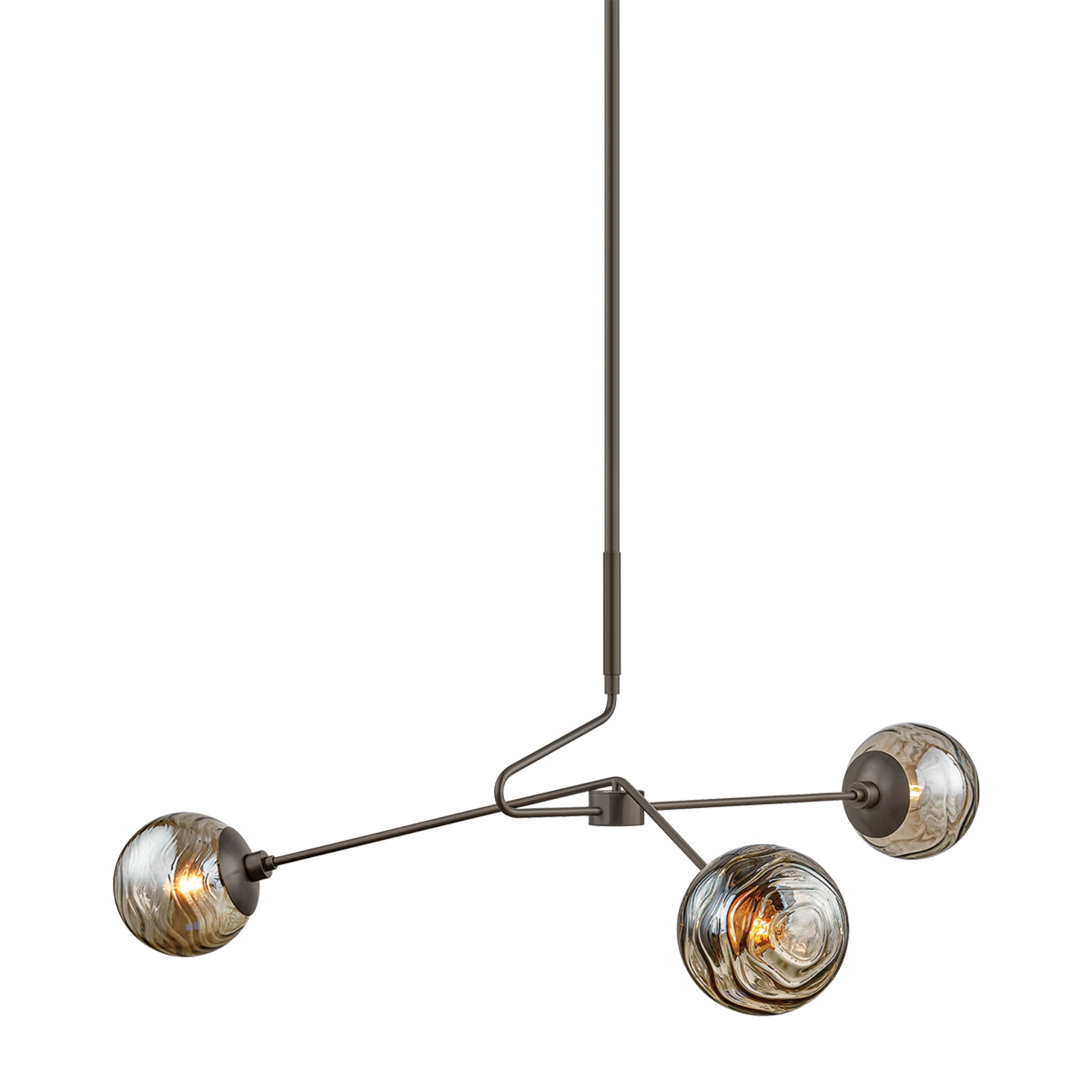 Nyla 3-Light Chandelier in True Bronze 45.5W x 17.25H
