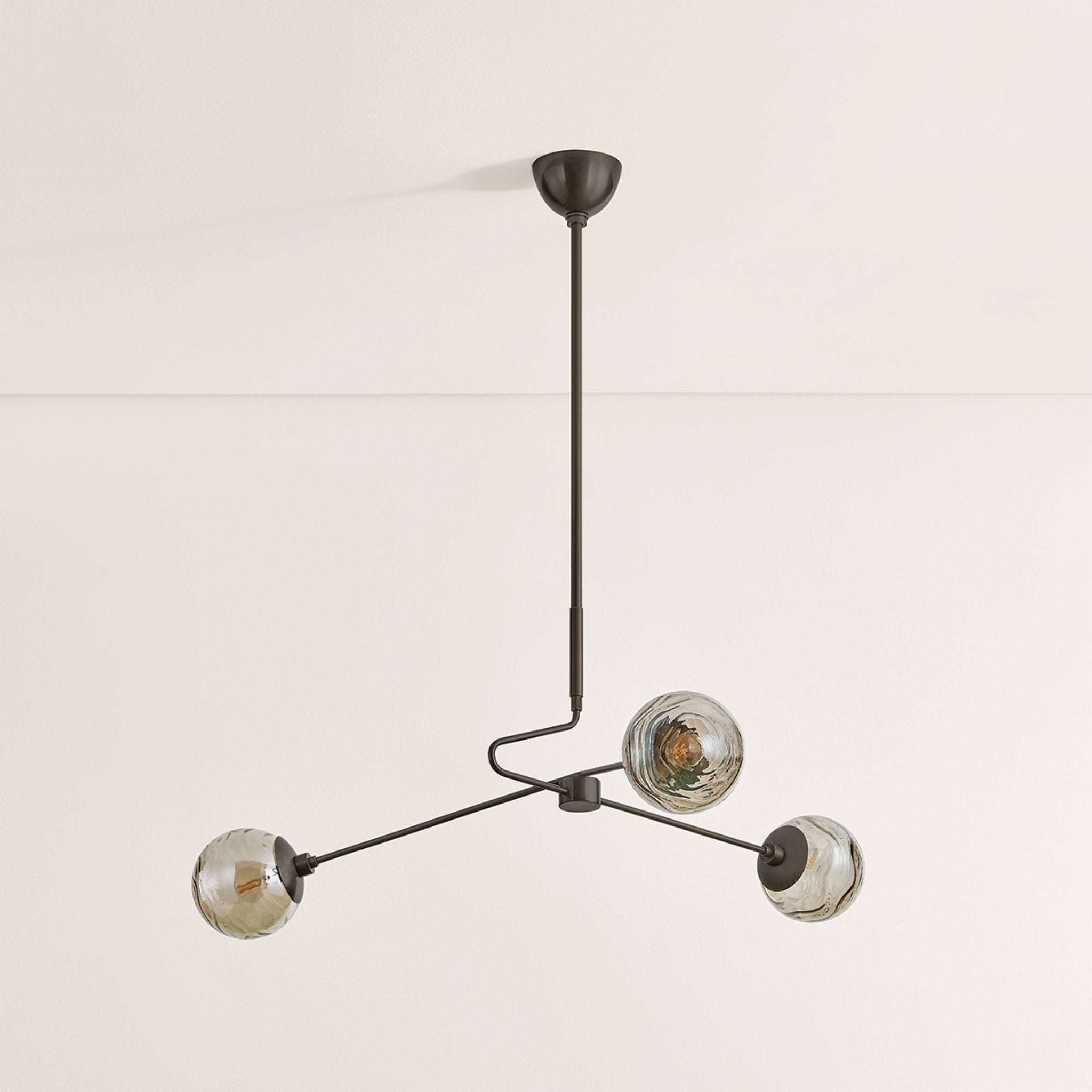 Nyla 3-Light Chandelier in True Bronze 45.5W x 17.25H
