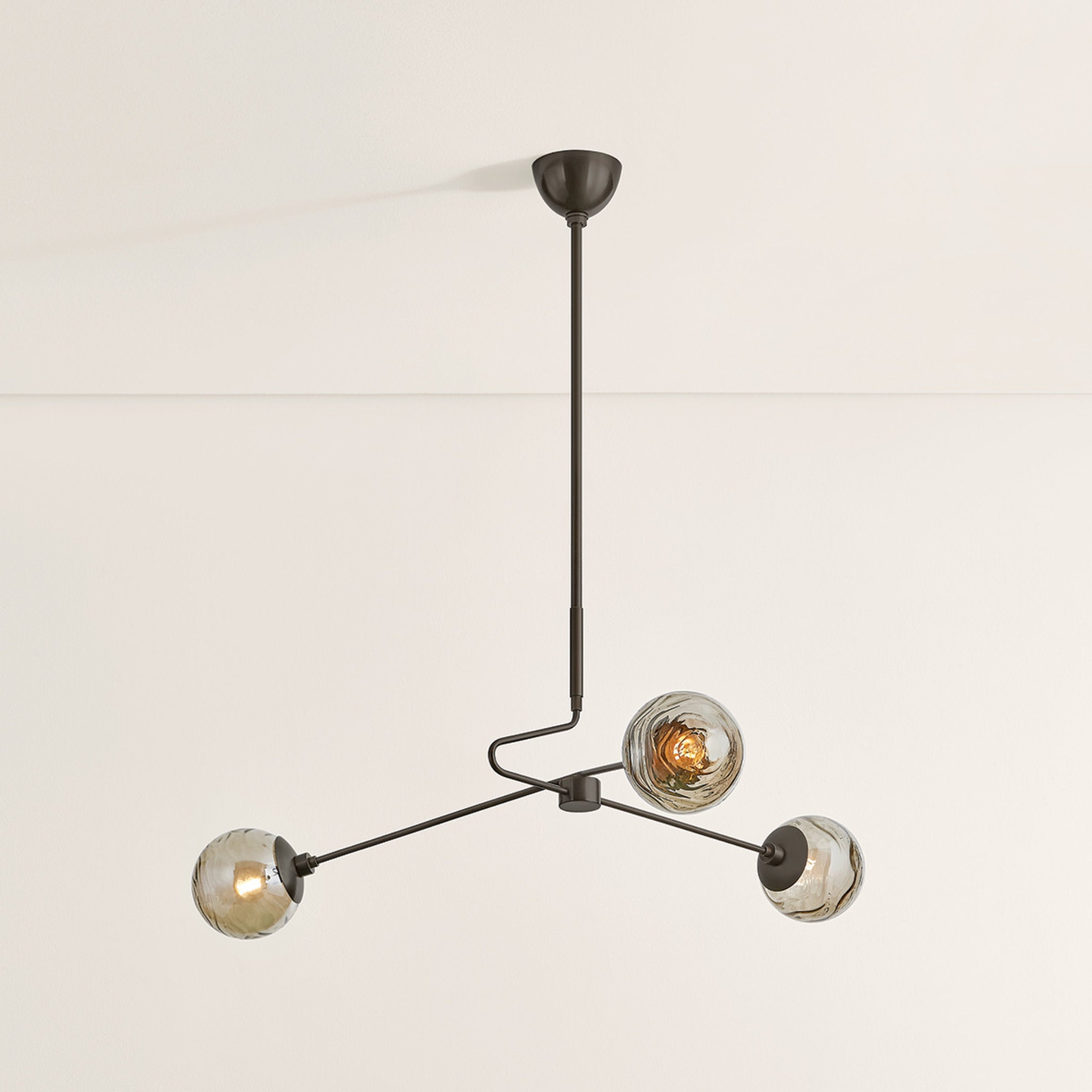 Nyla 3-Light Chandelier in True Bronze 45.5W x 17.25H