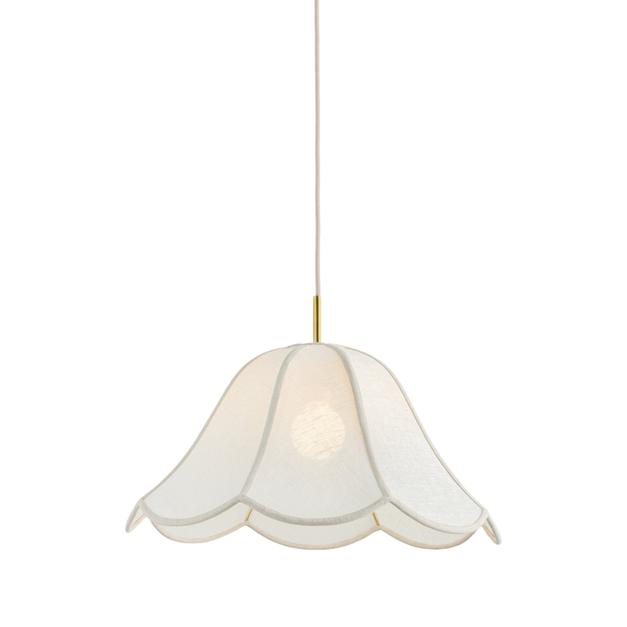 Dara 1-Light Pendant in Aged Brass 22W x 14.75H