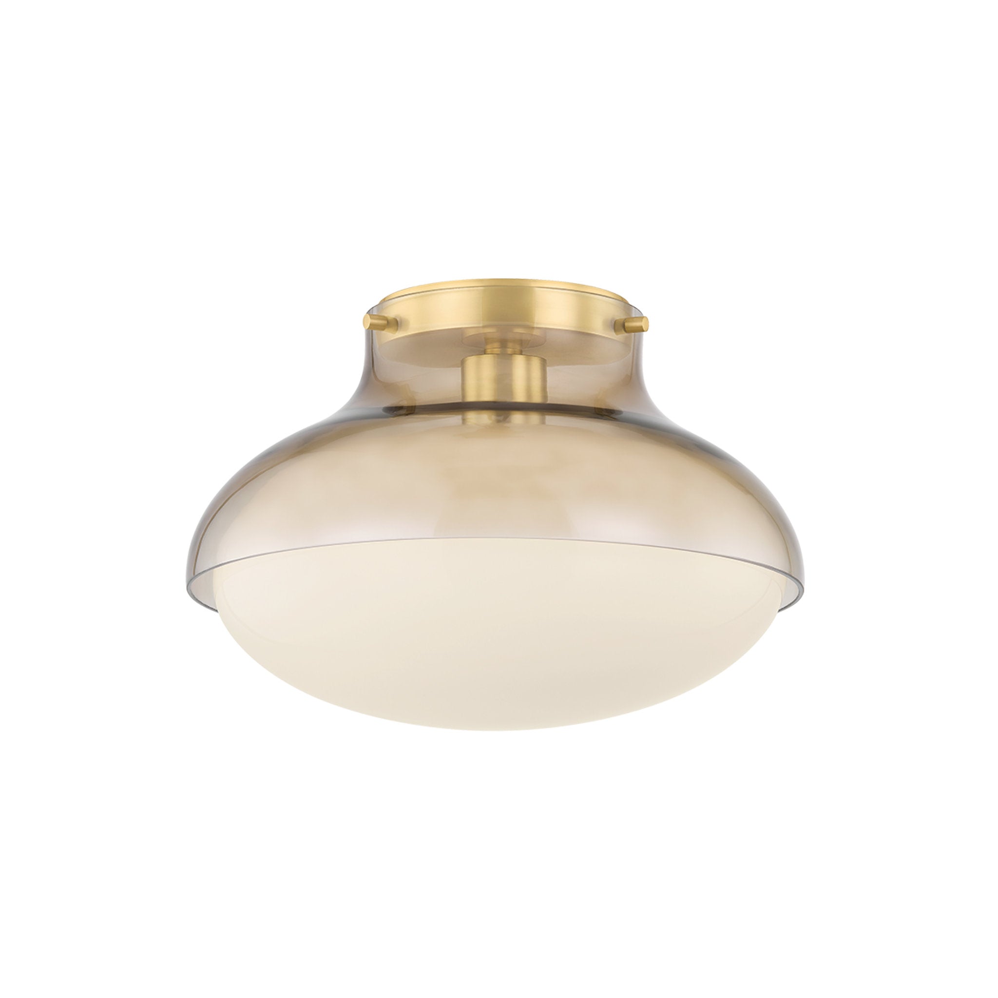 Gianna 1-Light Flush Mount in Aged Brass 12.5W x 8.5H