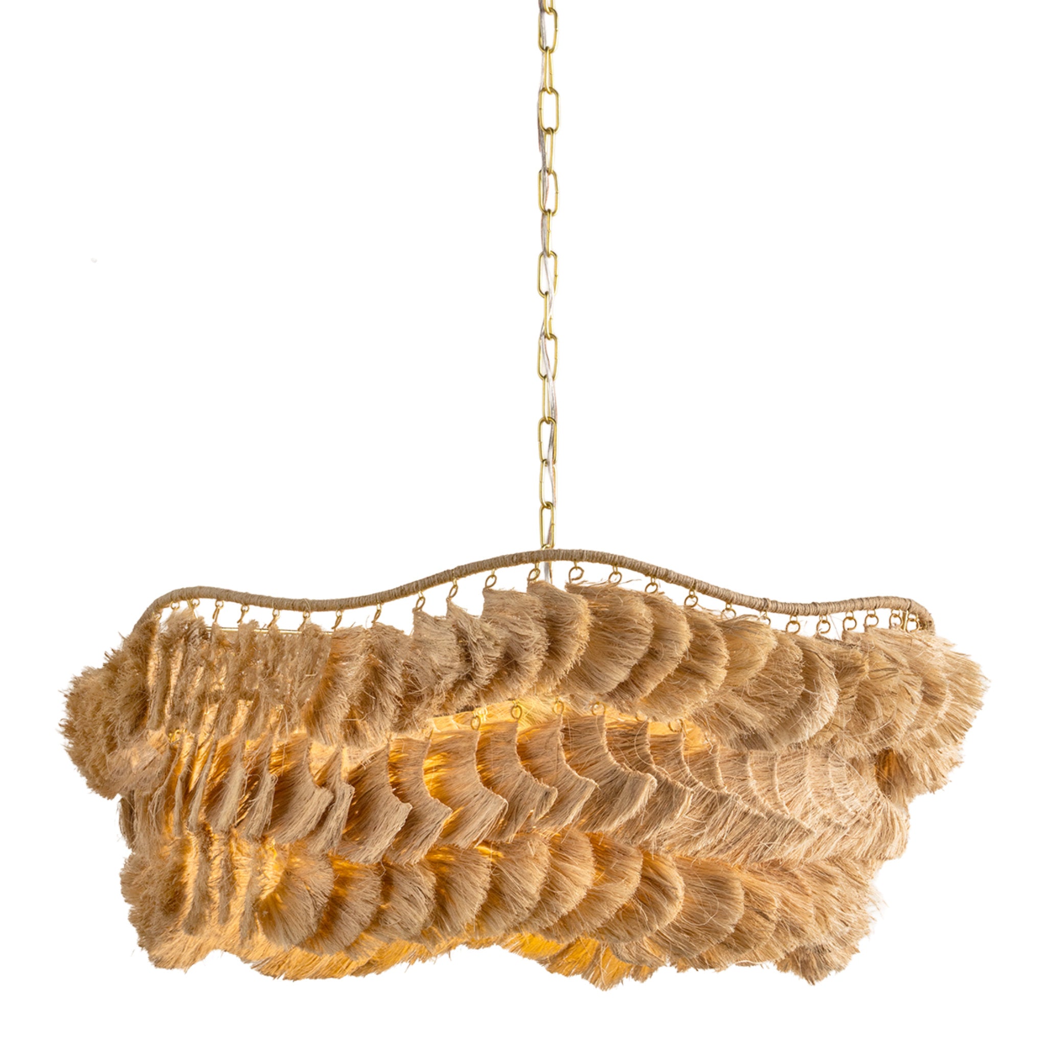 Daria 1-Light Chandelier in Aged Brass 32W x 14H