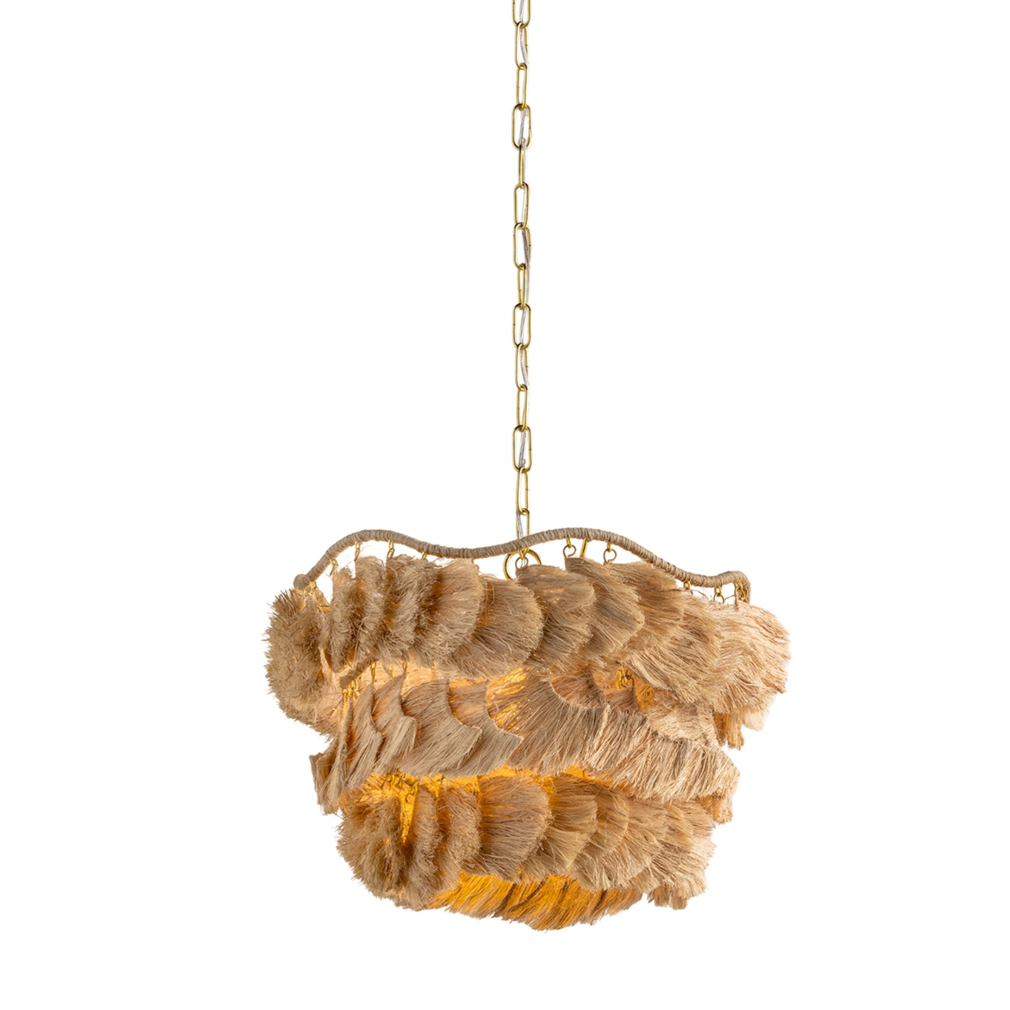 Daria 1-Light Chandelier in Aged Brass 20W x 14H