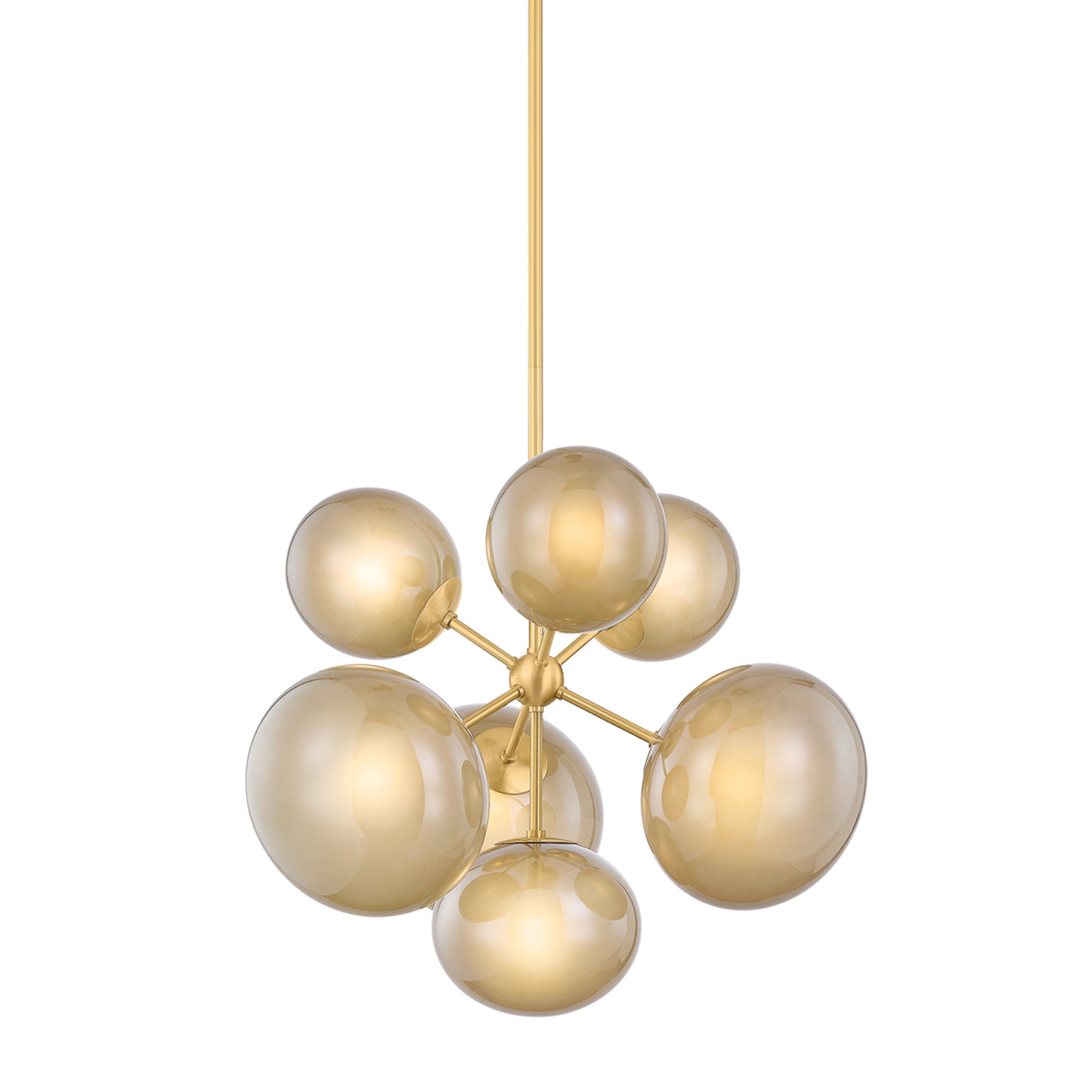 Zaley 7-Light Chandelier in Aged Brass 28W x 23H