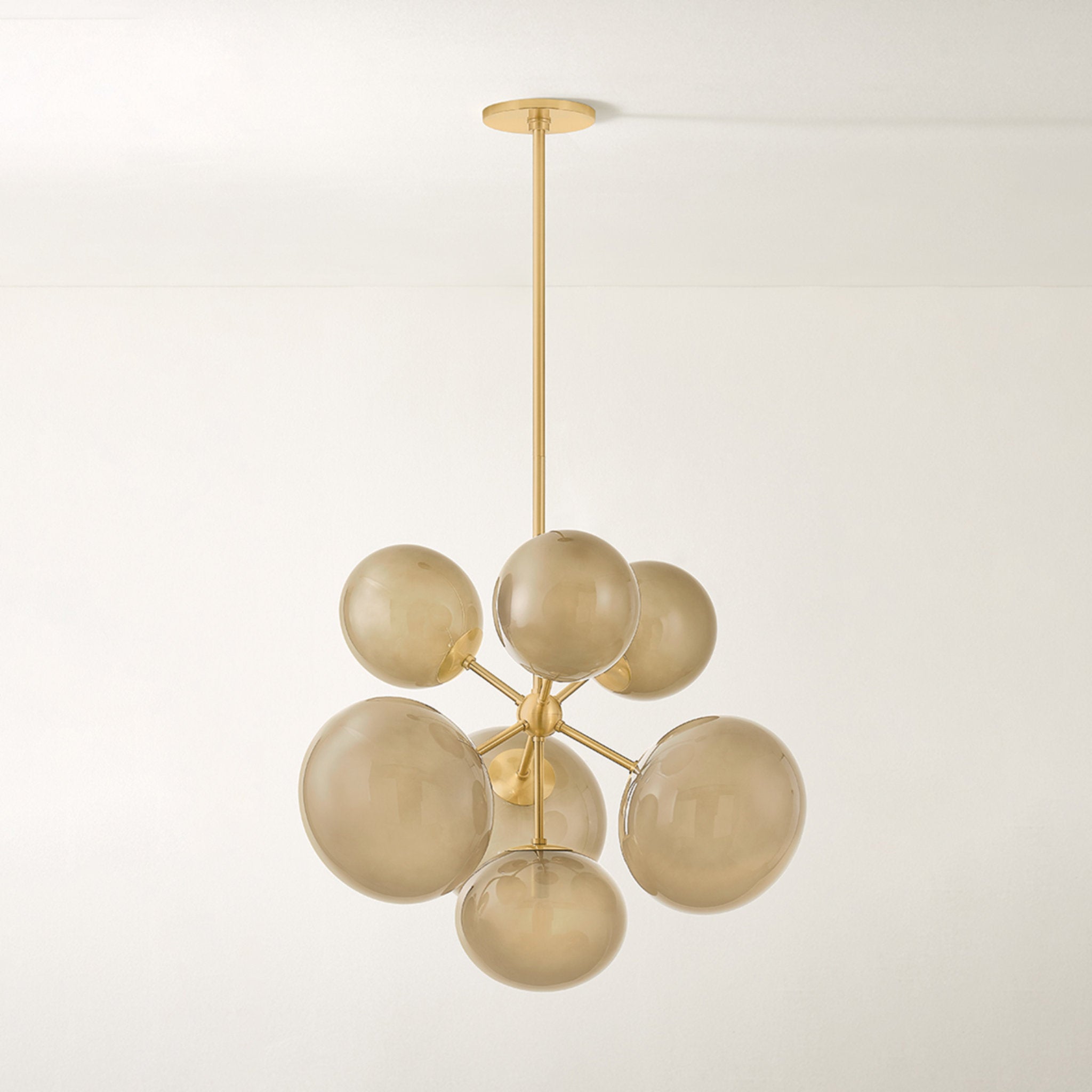 Zaley 7-Light Chandelier in Aged Brass 28W x 23H