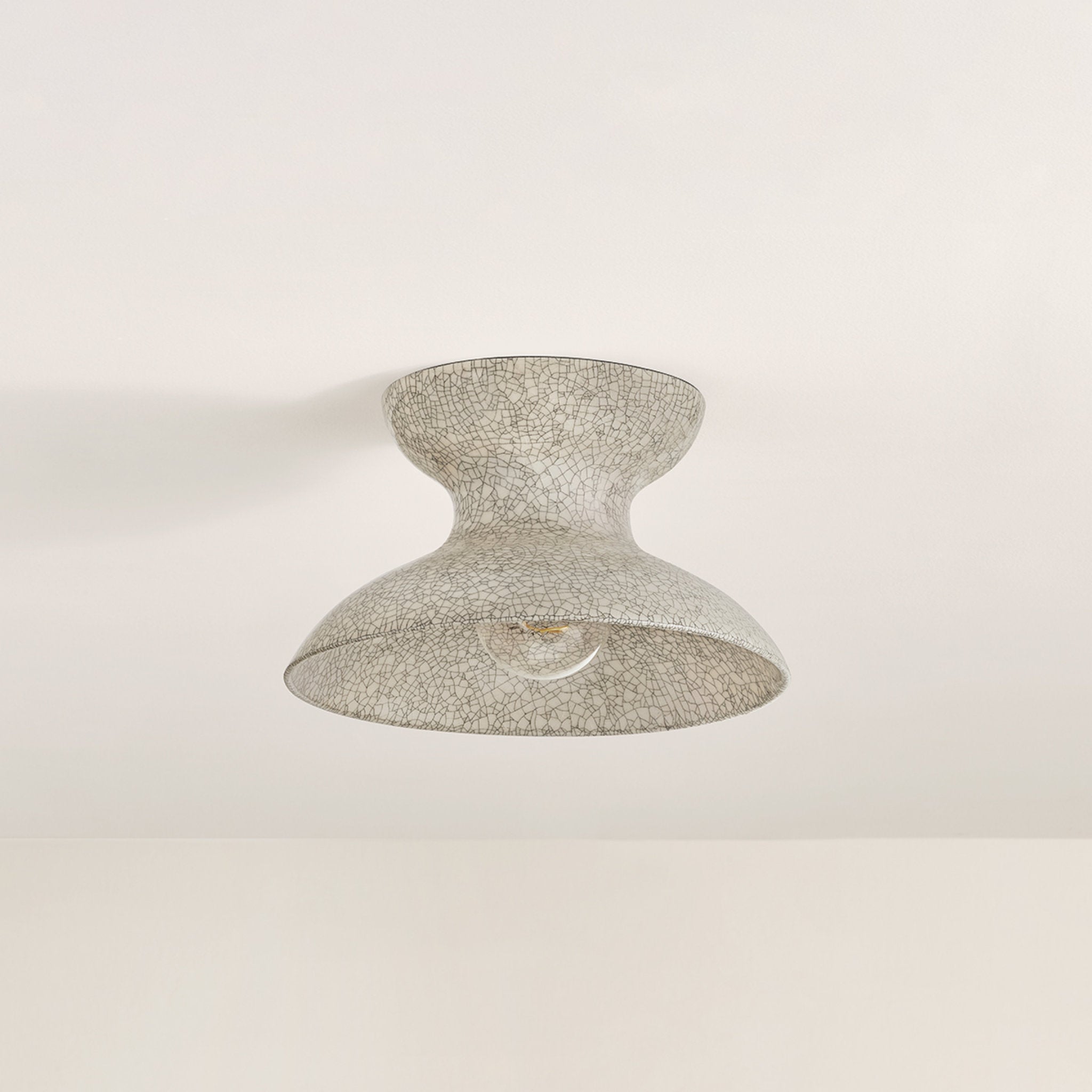 Carina 1-Light Flush Mount in Aged Brass 11W x 6.5H