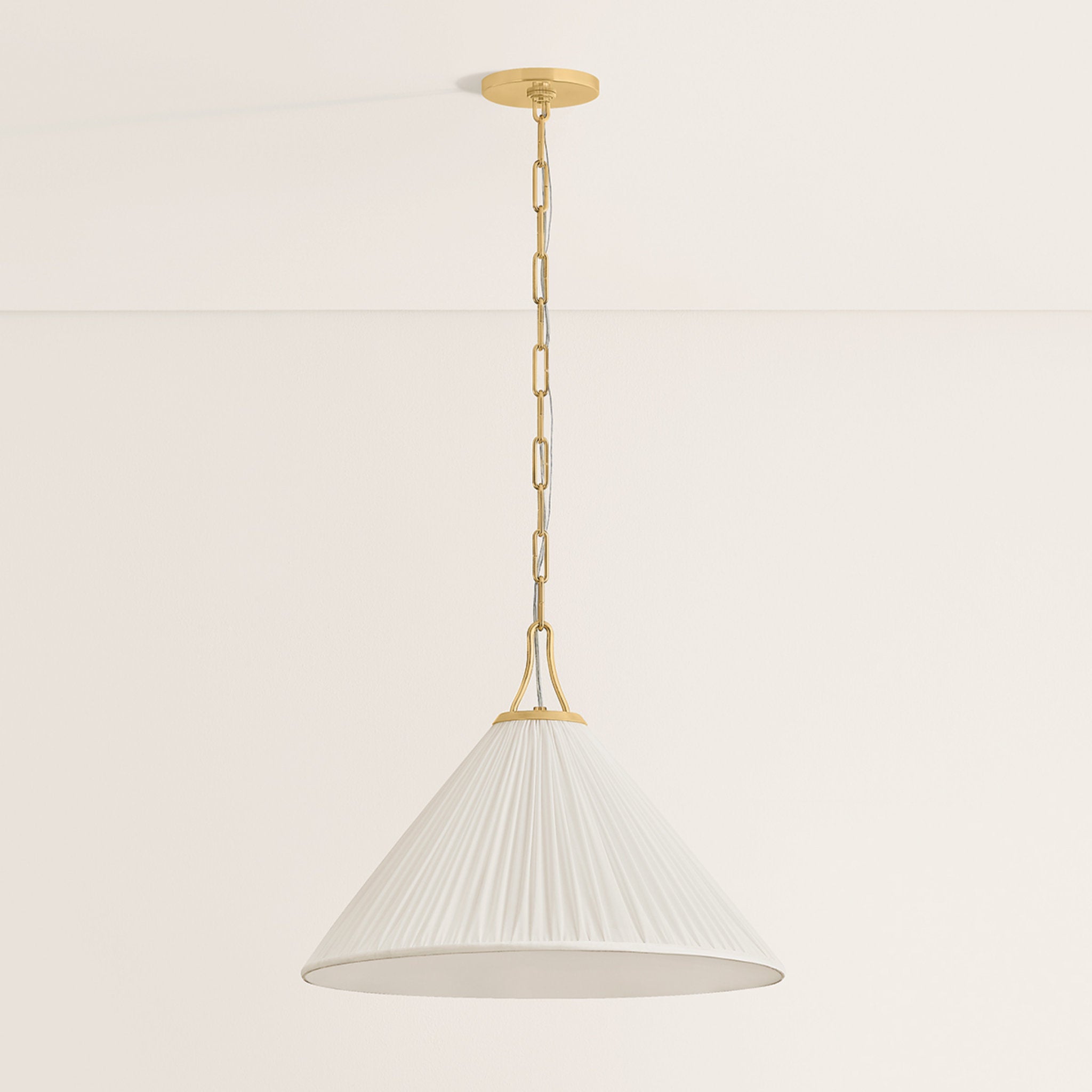 Merida 1-Light Pendant in Aged Brass 22W x 16.5H