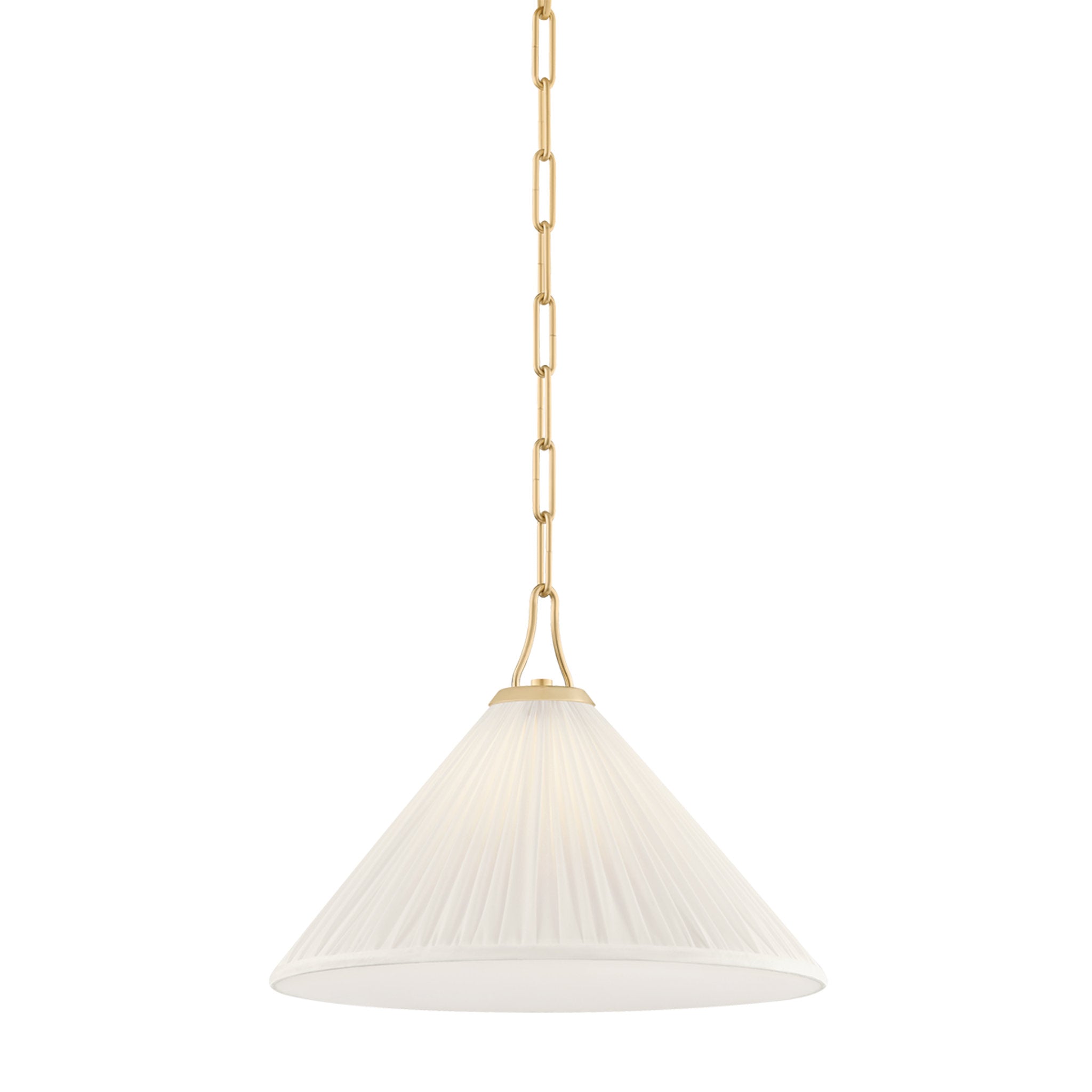 Merida 1-Light Pendant in Aged Brass 16W x 11.5H