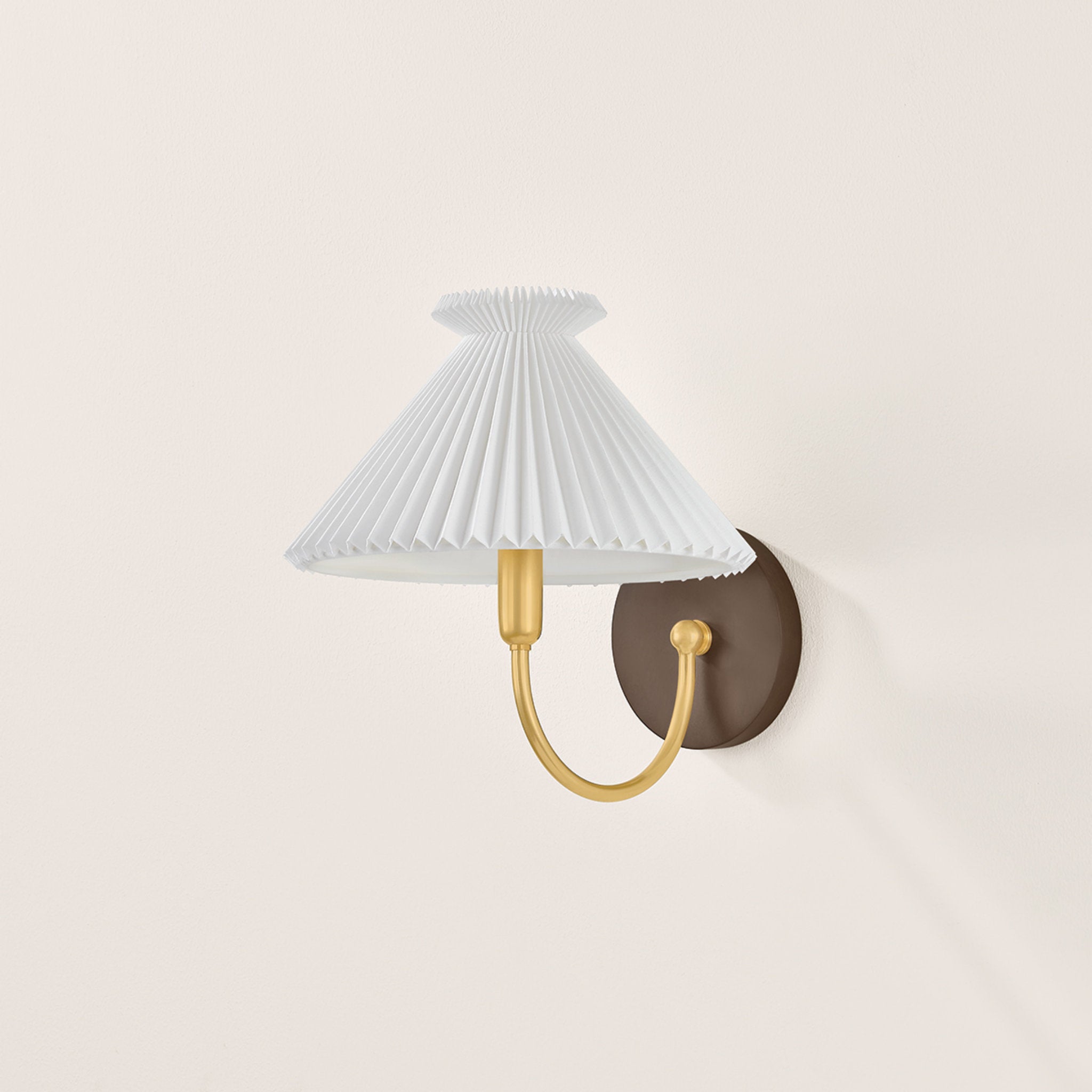 Acacia 1-Light Wall Sconce in Aged Brass 10.5W x 10H