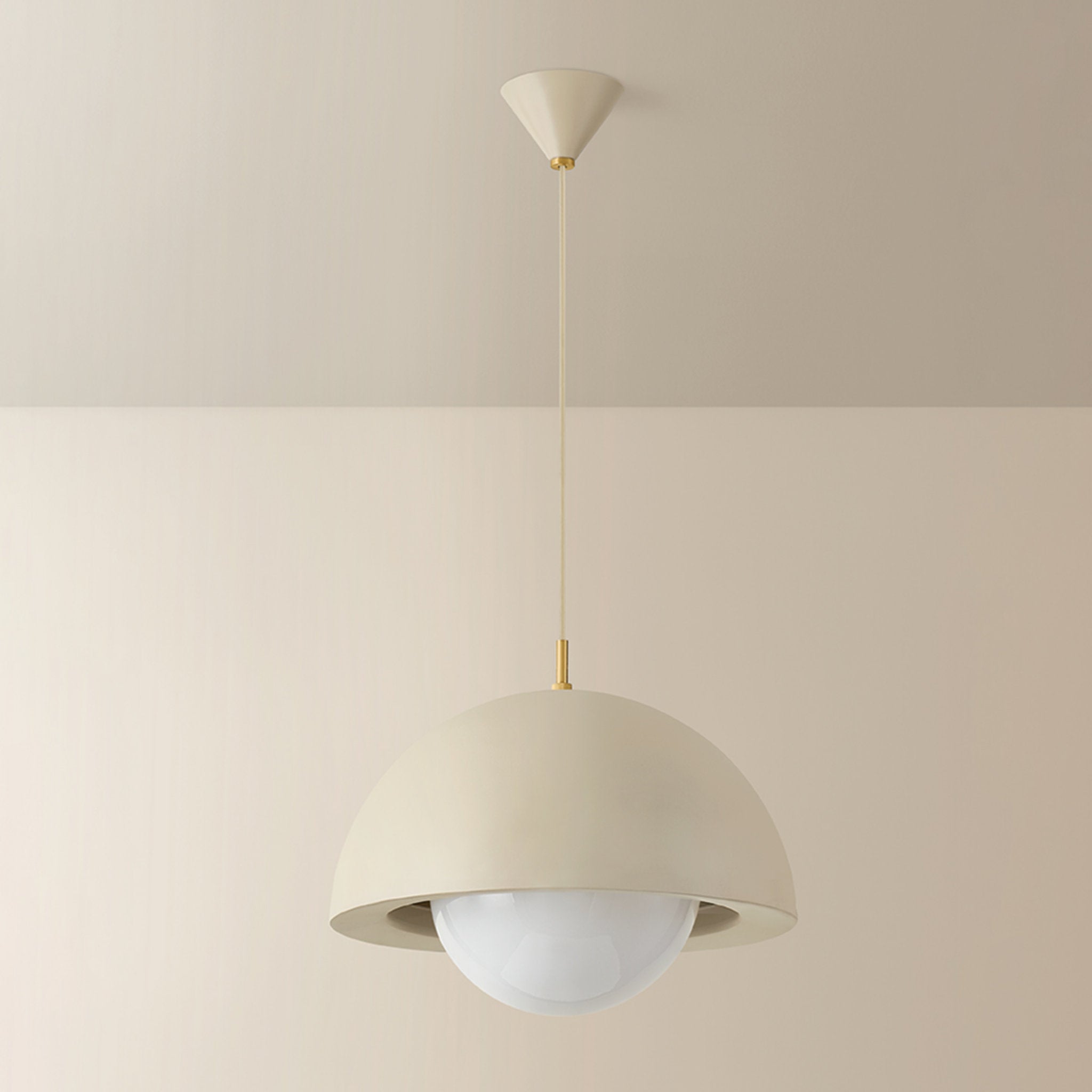 Jolene 1-Light Pendant in Aged Brass 18.5W x 15.25H