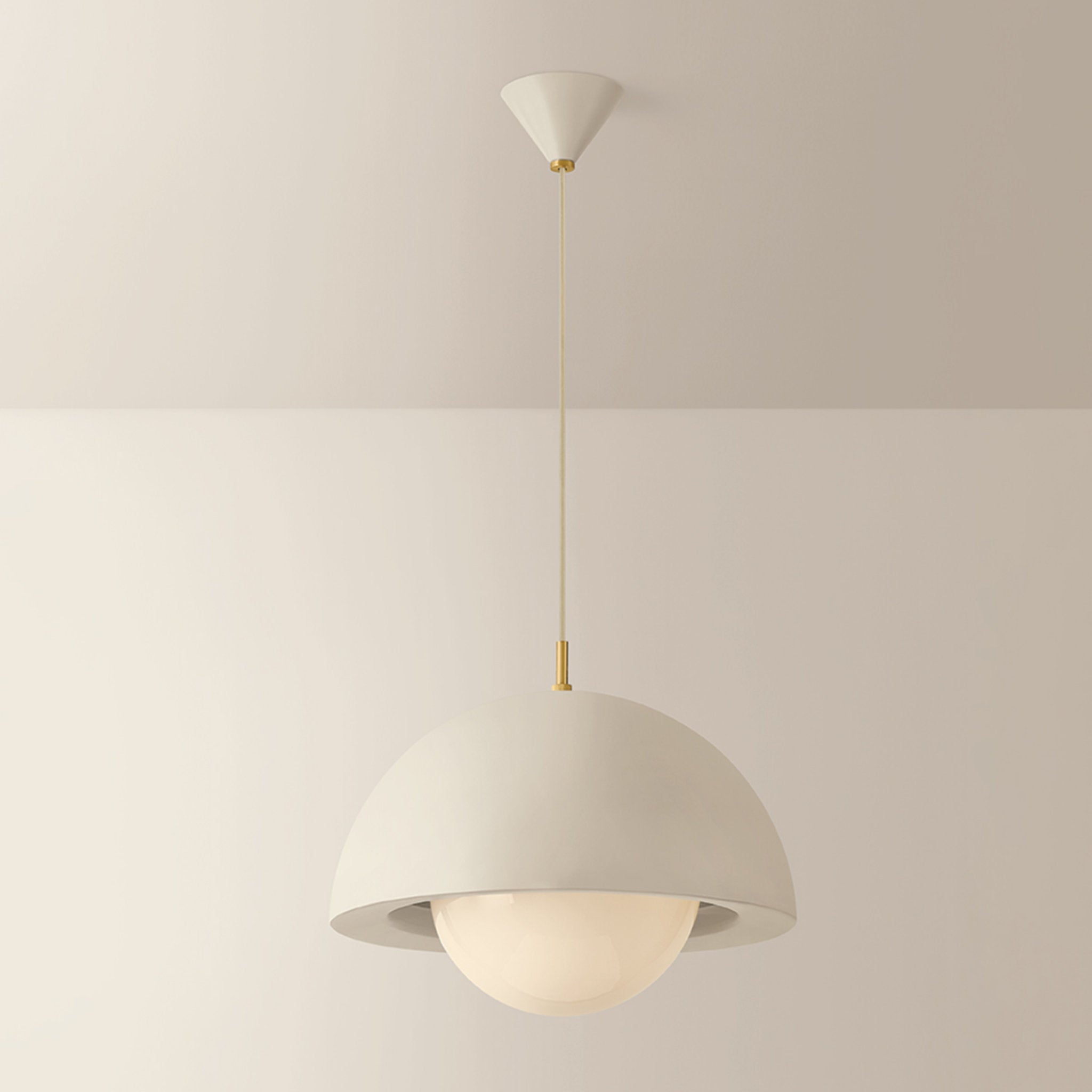 Jolene 1-Light Pendant in Aged Brass 18.5W x 15.25H