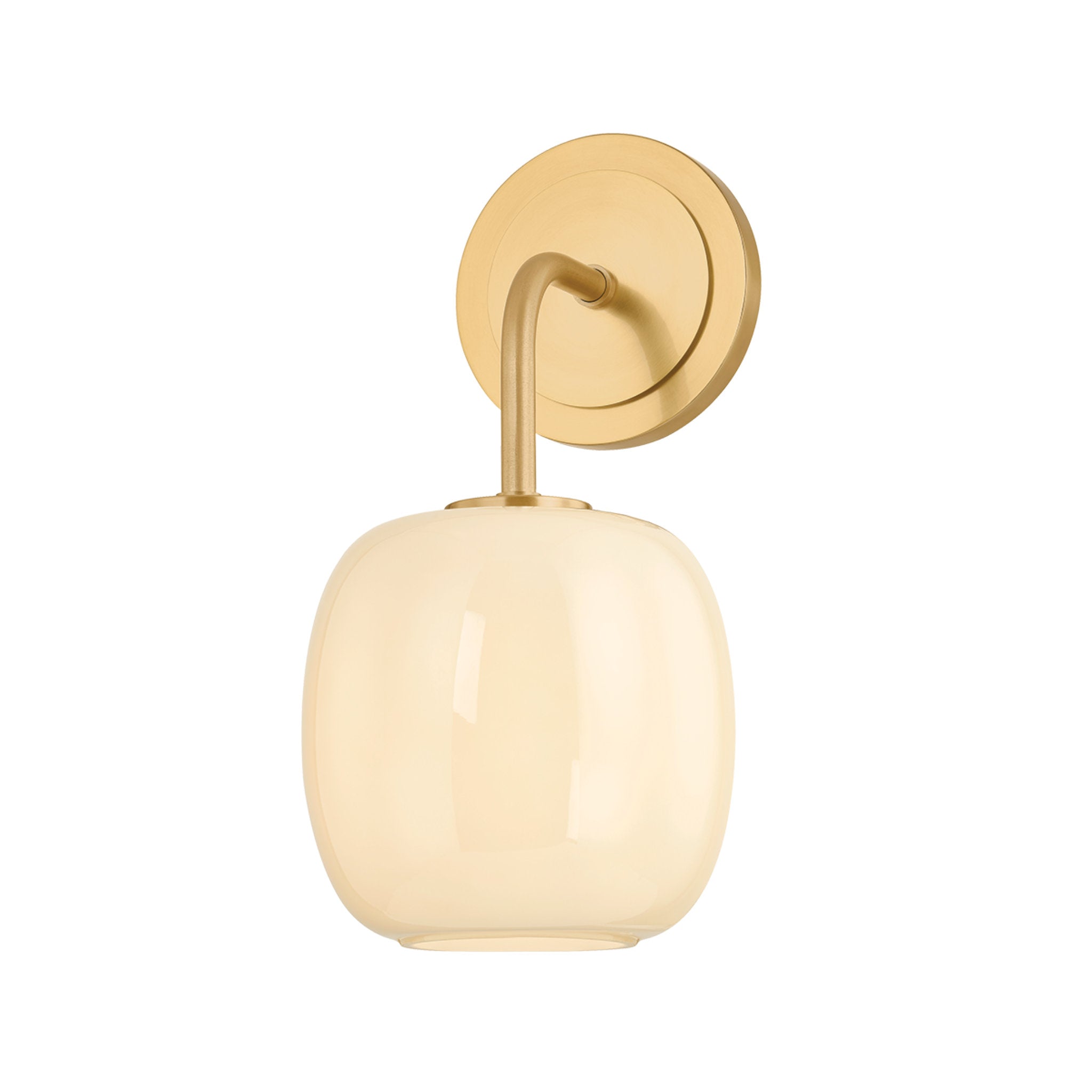 Lisette 1-Light Wall Sconce in Aged Brass 6.75L x 6W x 11.75H