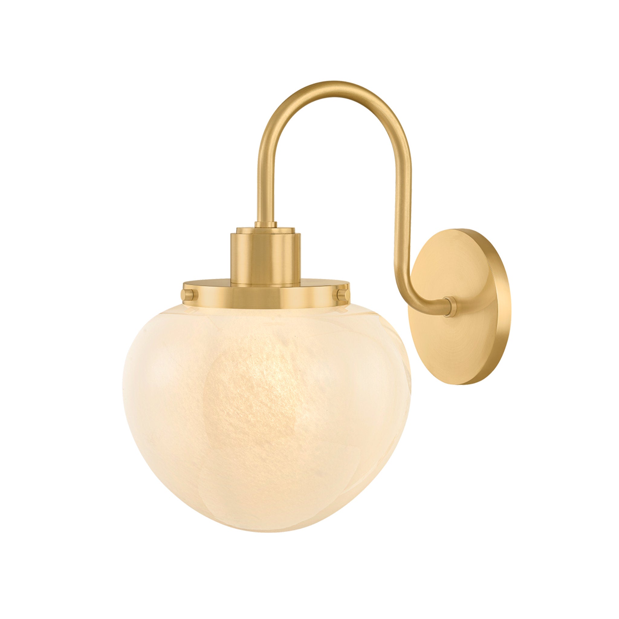 Kristen 1-Light Wall Sconce in Aged Brass 10.75L x 8W x 12.75H
