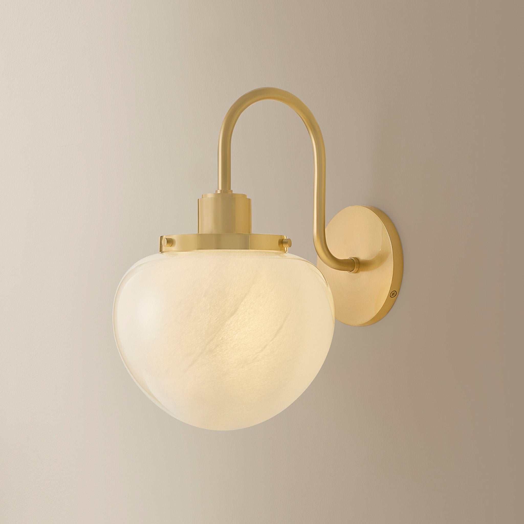 Kristen 1-Light Wall Sconce in Aged Brass 10.75L x 8W x 12.75H