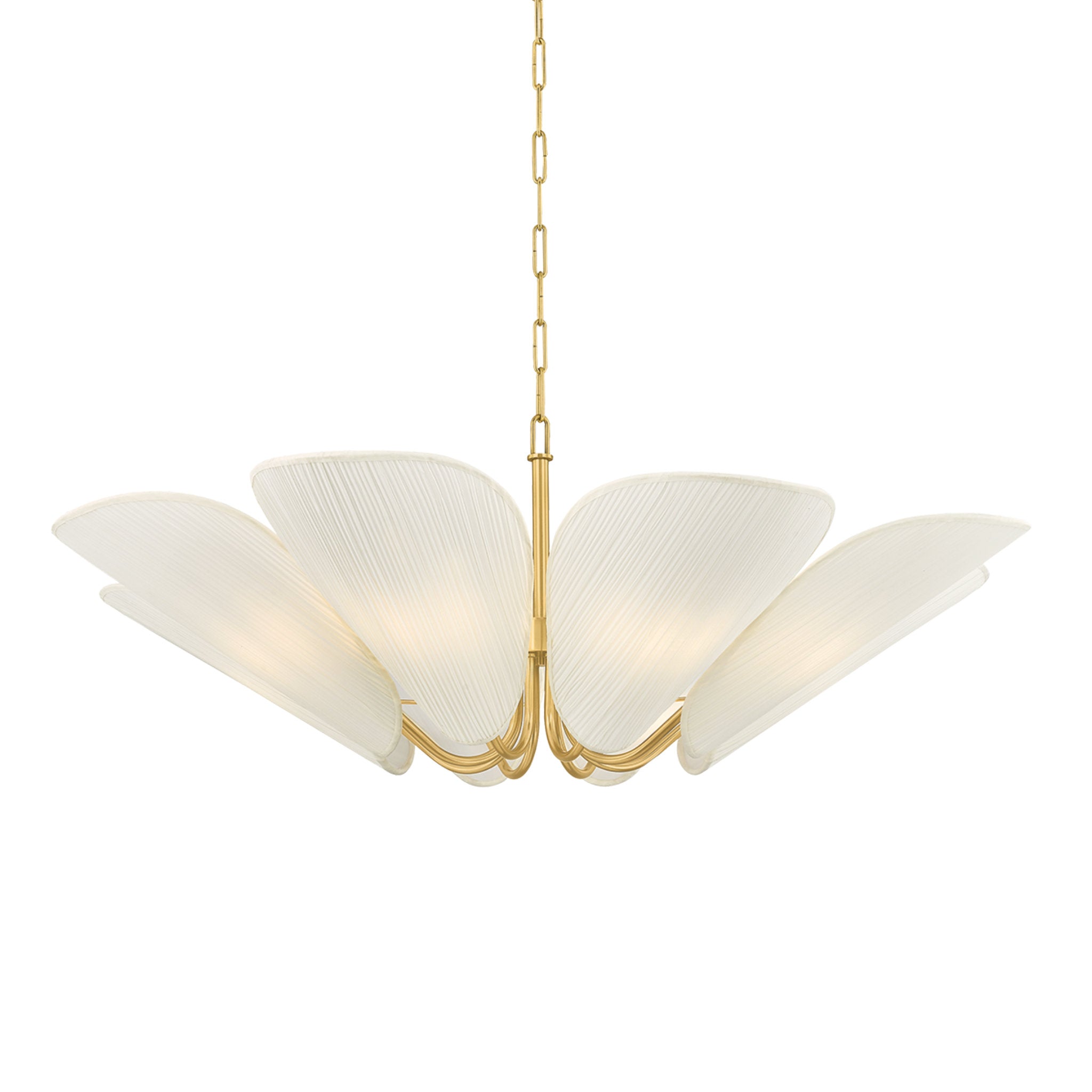 Winifred 8-Light Chandelier in Aged Brass 36.25W x 13.5H