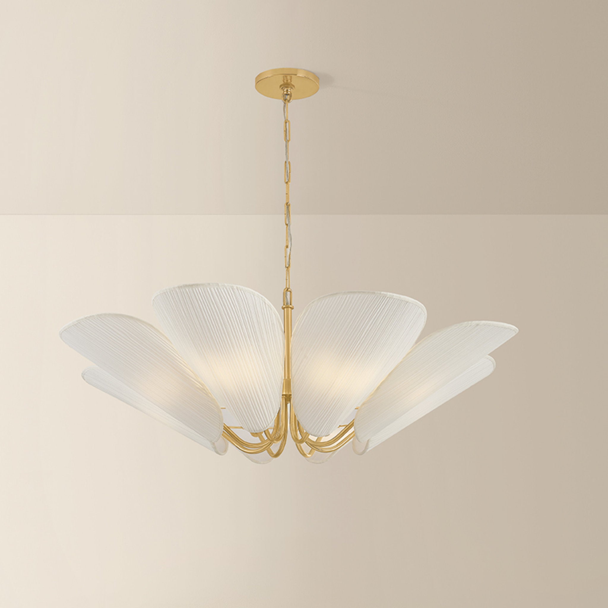 Winifred 8-Light Chandelier in Aged Brass 36.25W x 13.5H