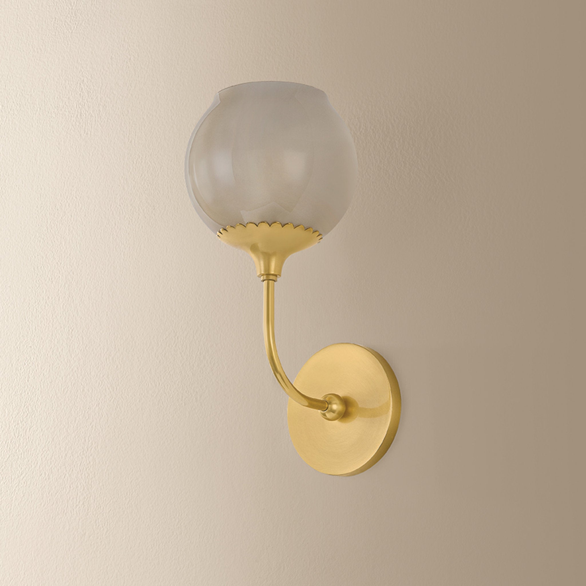 Daya 1-Light Wall Sconce in Aged Brass 7.5L x 6W x 12.5H