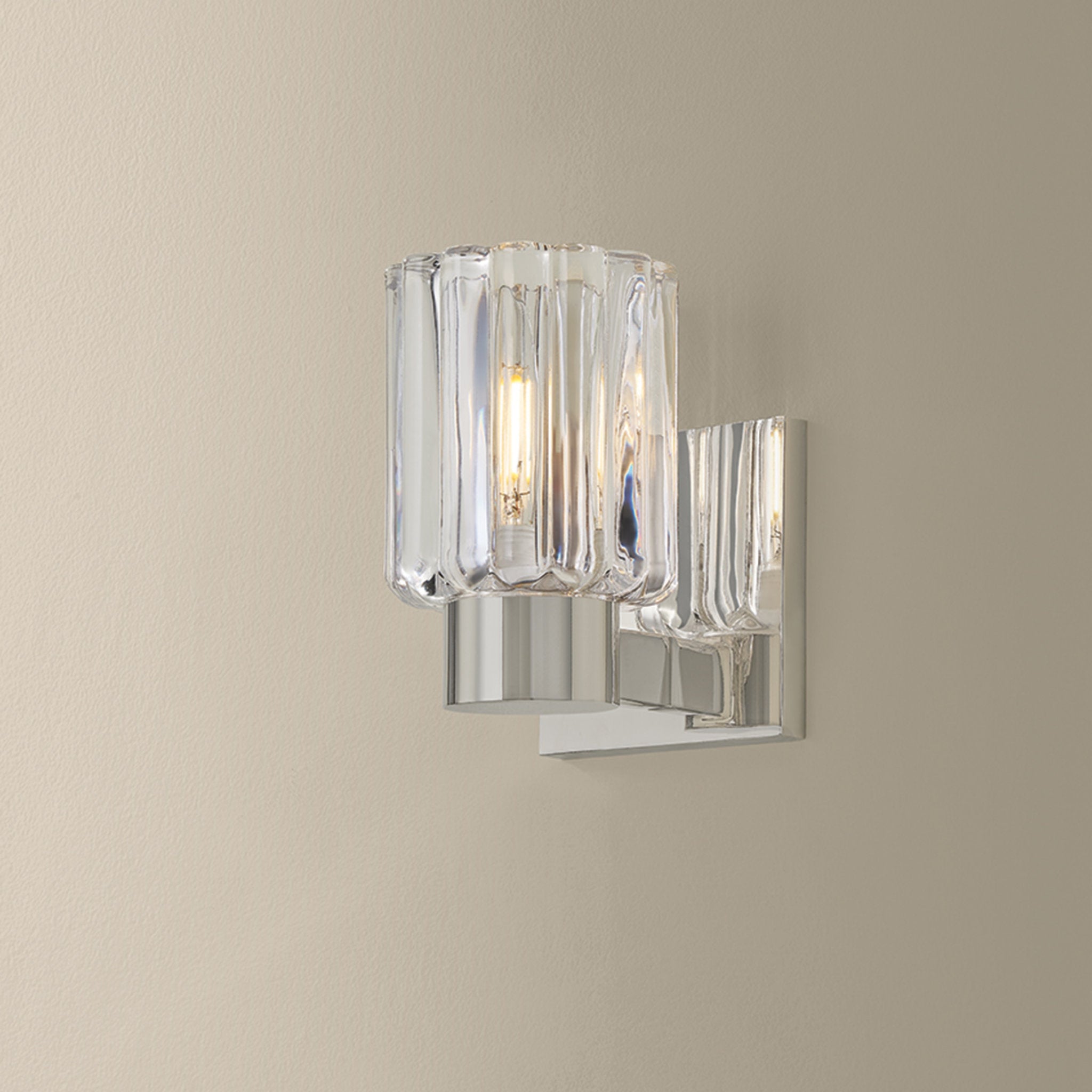 Danae 1-Light Bath and Vanity in Polished Nickel 5L x 4.25W x 6.25H
