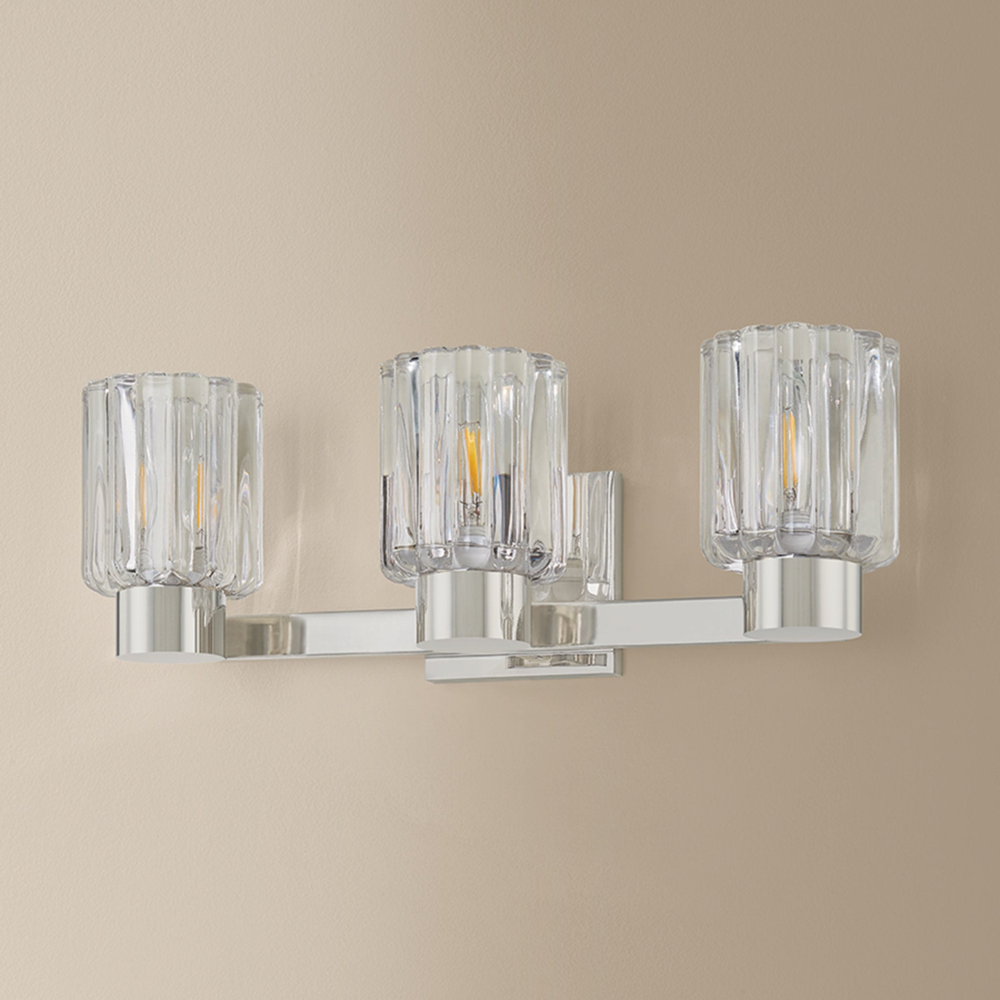 Danae 3-Light Bath and Vanity in Polished Nickel 5L x 18W x 6.25H