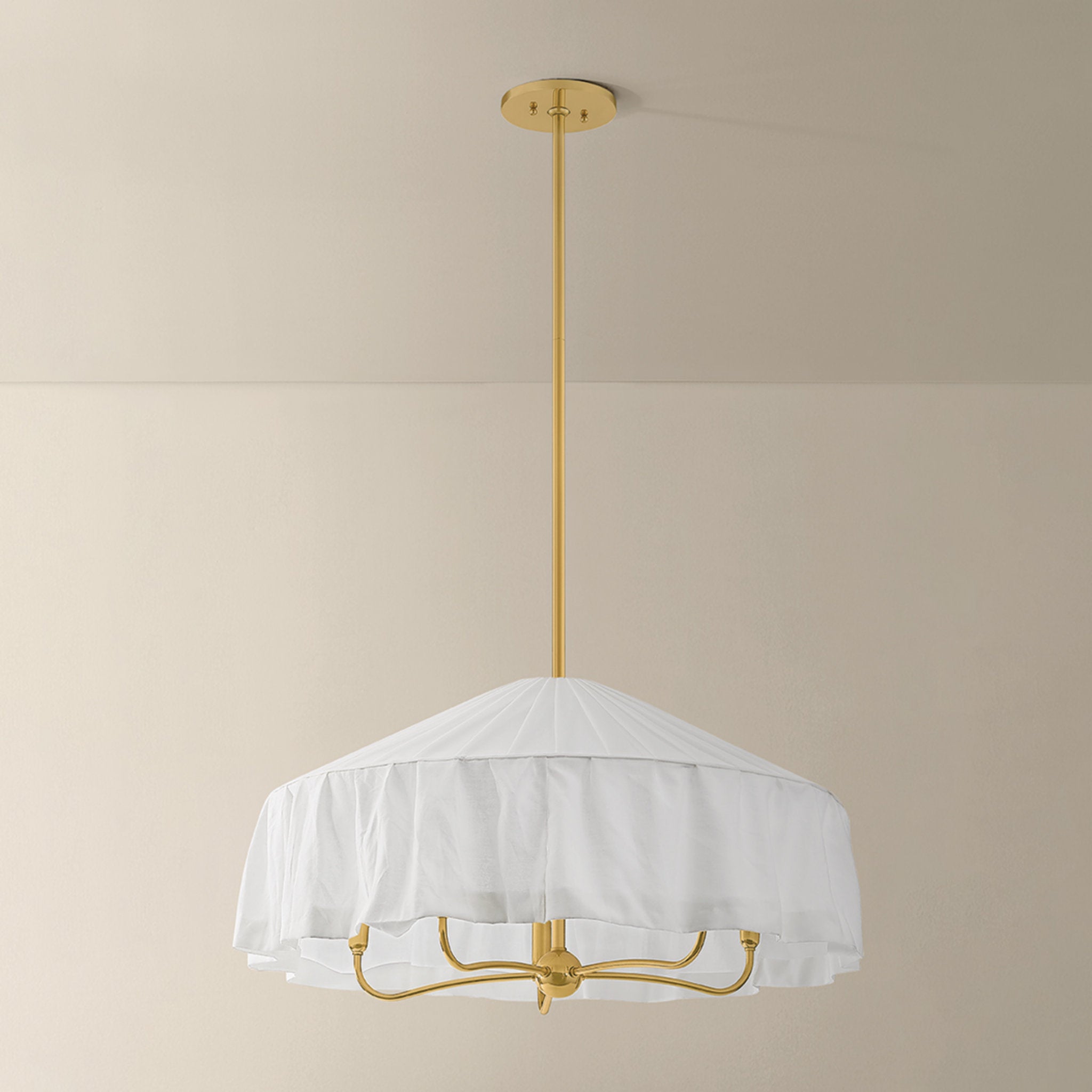 Shivonne 5-Light Pendant in Aged Brass 34W x 15.5H