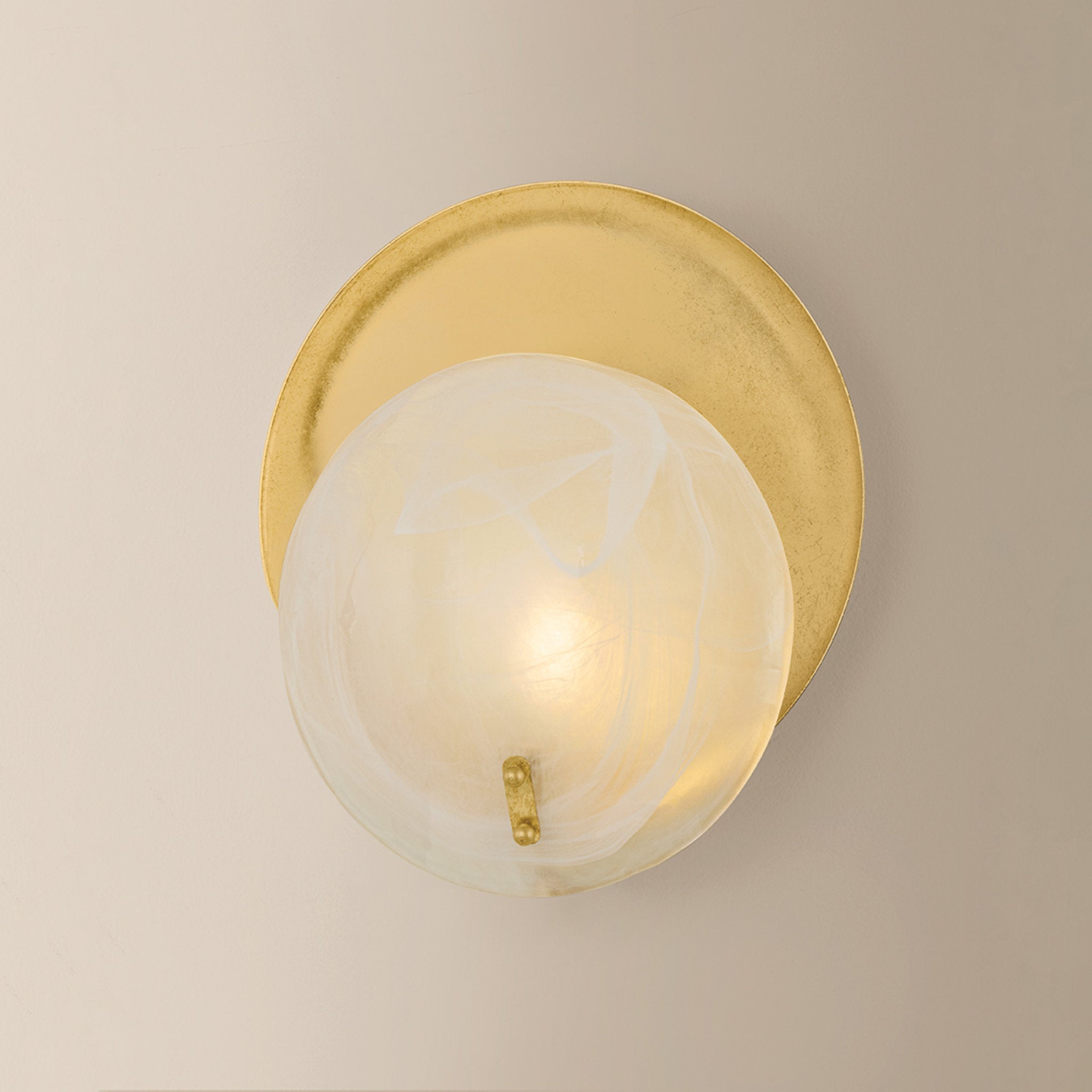 Shanette 1-Light Wall Sconce in Vintage Gold Leaf 4.25L x 10.75W x 12.5H