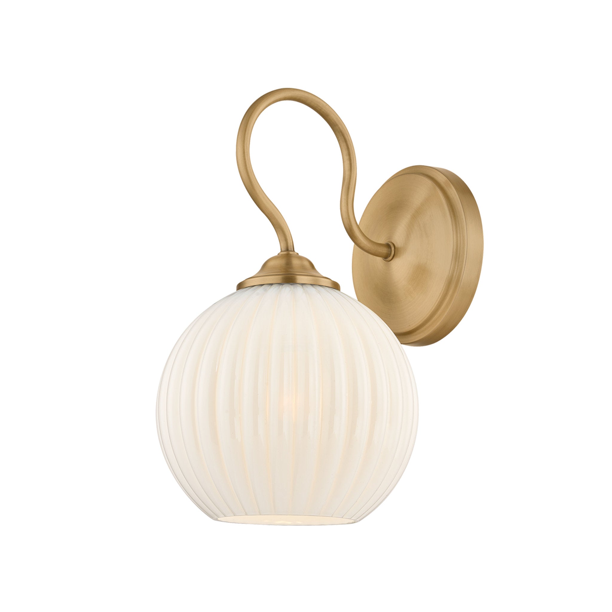 Vida 1-Light Wall Sconce in Patina Brass 7.75L x 6.5W x 11.25H