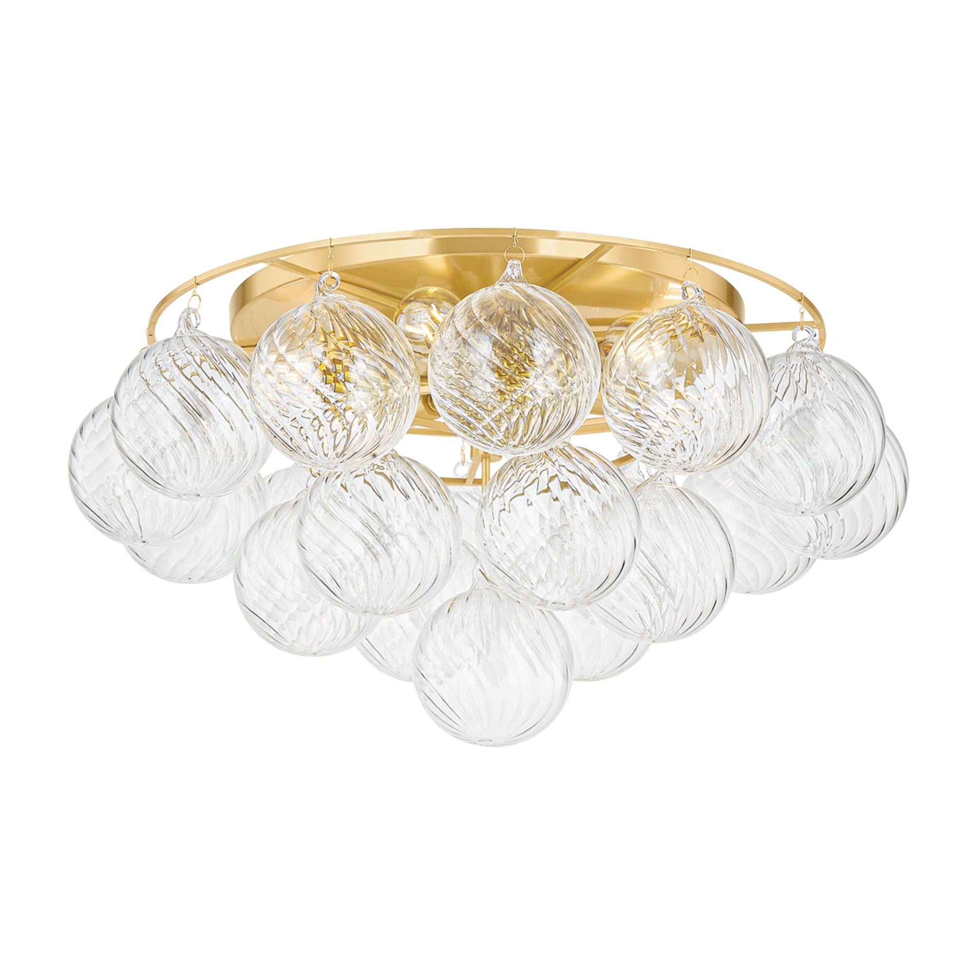 Mimi 6-Light Flush Mount in Aged Brass by Megan Molten 22.5W x 11.25H (H711506A-AGB)