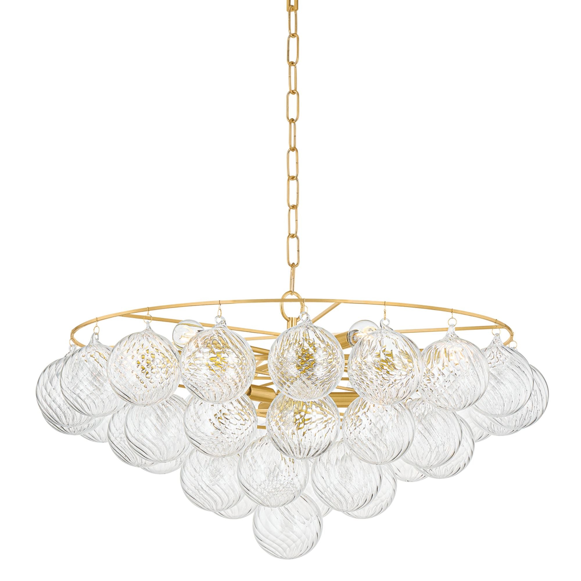 Mimi 9-Light Chandelier in Aged Brass by Megan Molten 31.5W x 15.75H (H711809A-AGB)
