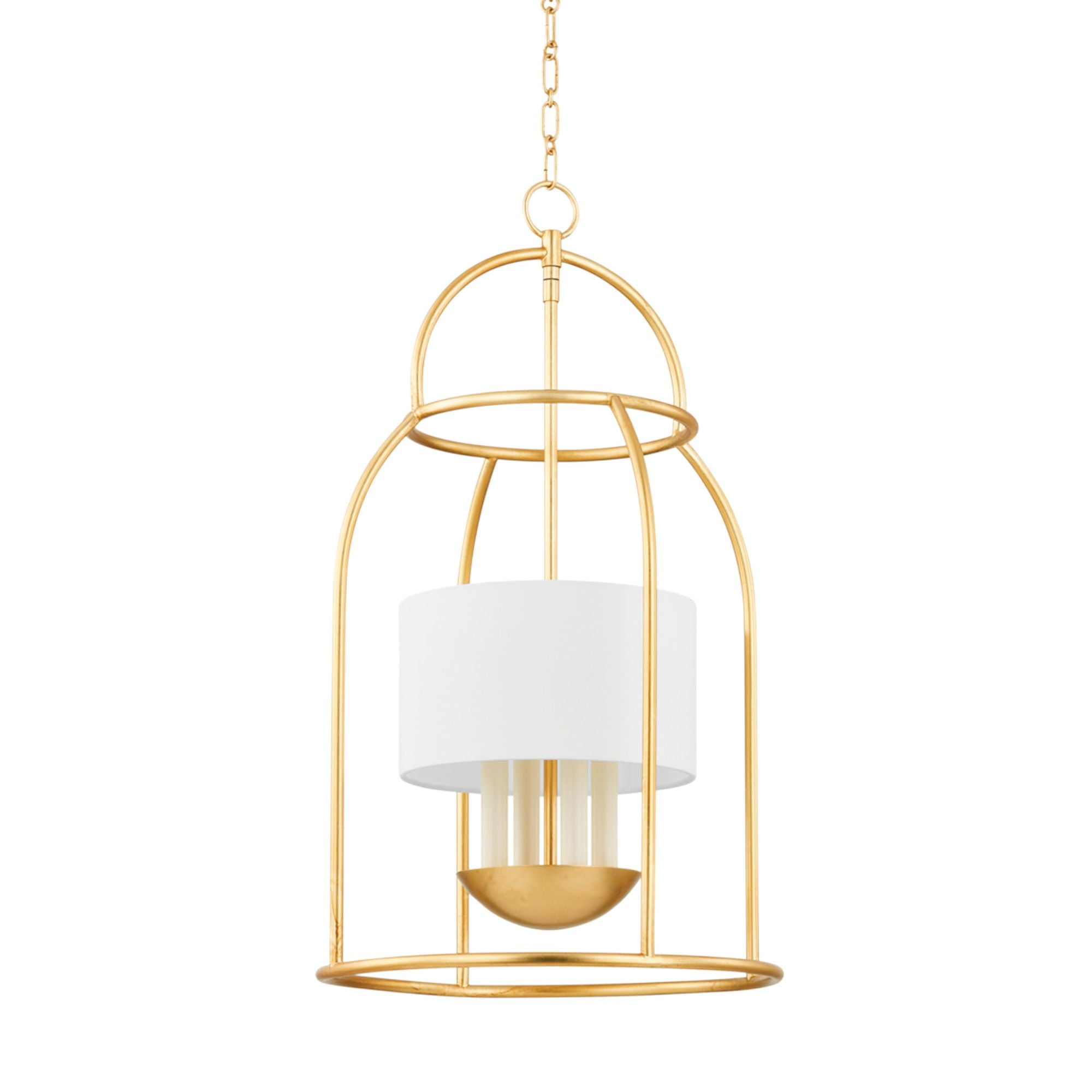 DELIA 4-Light Lantern in Vintage Gold Leaf 5L x 17W x 29.75H