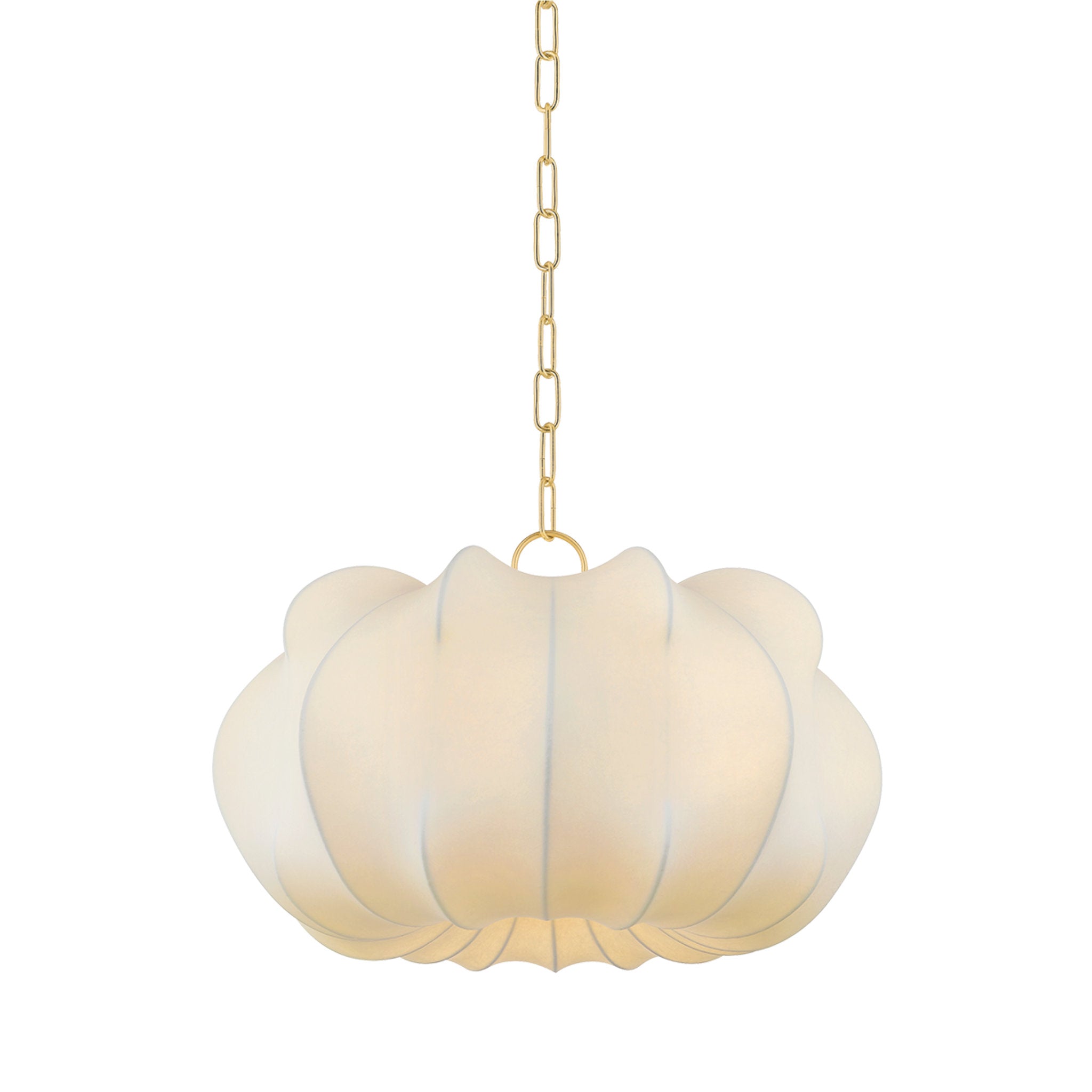 Keilah 1-Light Pendant in Aged Brass 23.5W x 15.25H