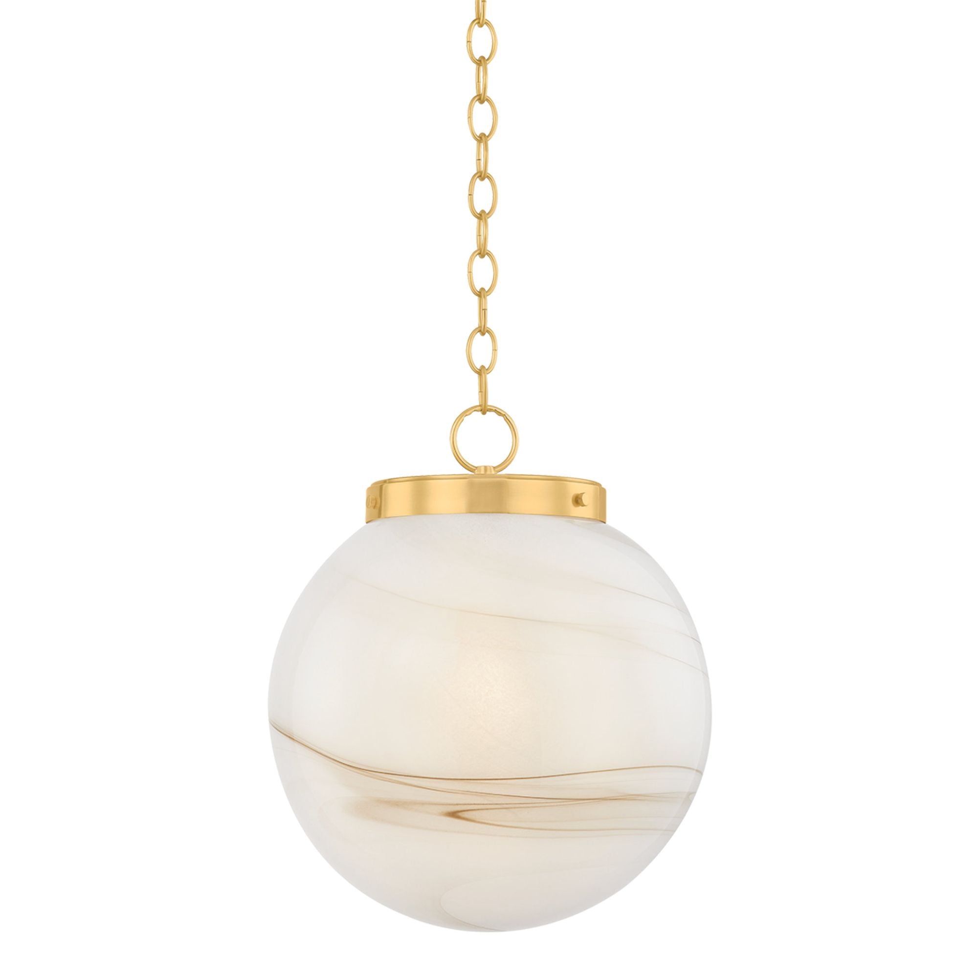 Ambra 1-Light Pendant in Aged Brass 15.75W x 18.75H