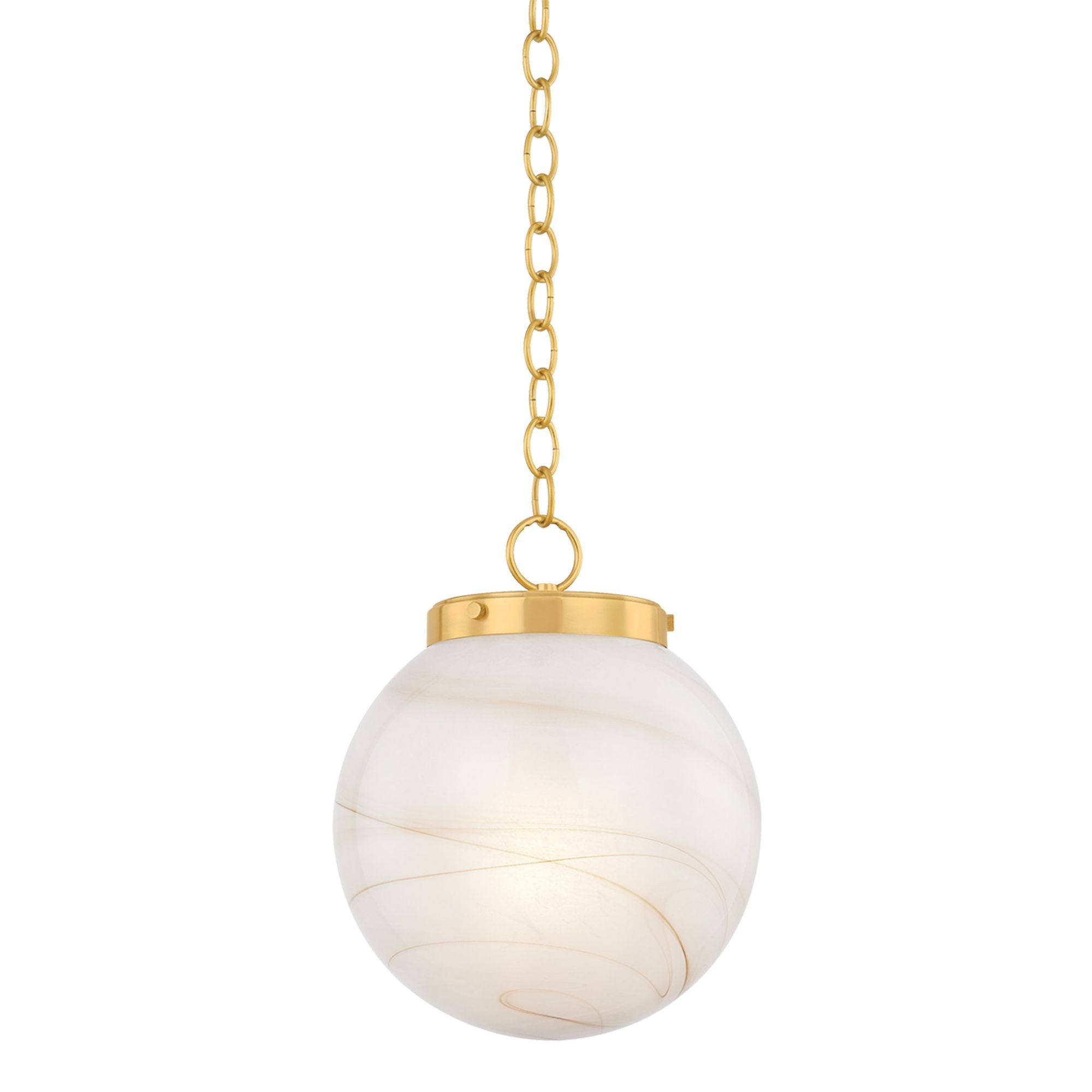 Ambra 1-Light Pendant in Aged Brass 11.75W x 14.5H