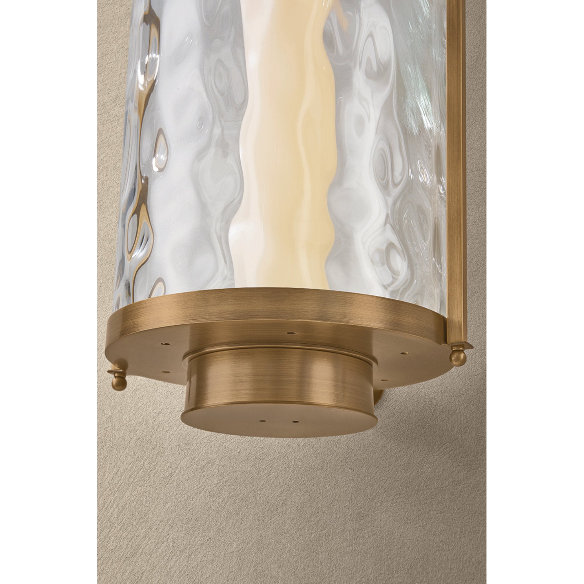 Haddock 1-Light Exterior Wall Sconce in Patina Brass 9.5W x 22.5H