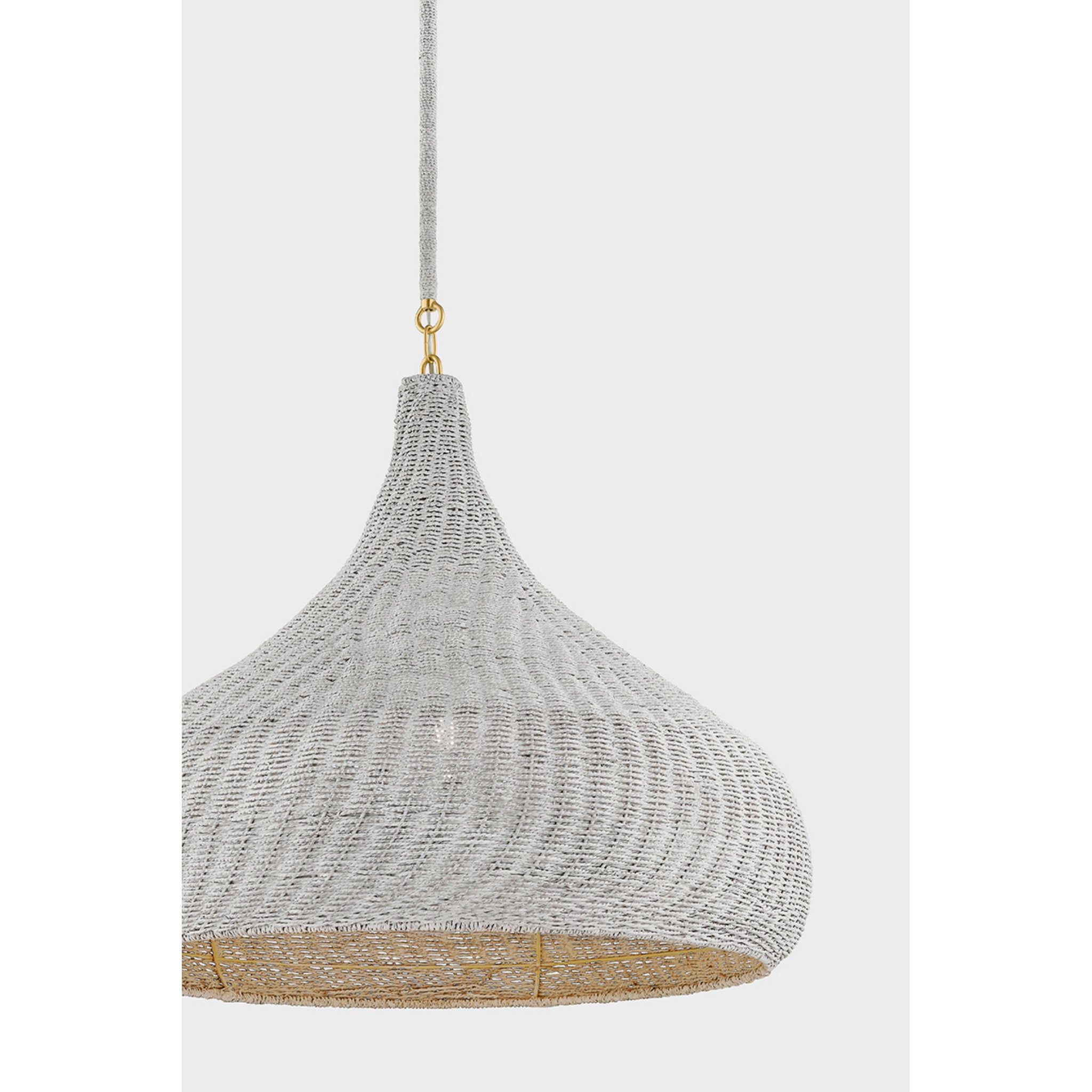 Hampstead 1-Light Pendant in Aged Brass 28W x 24.25H