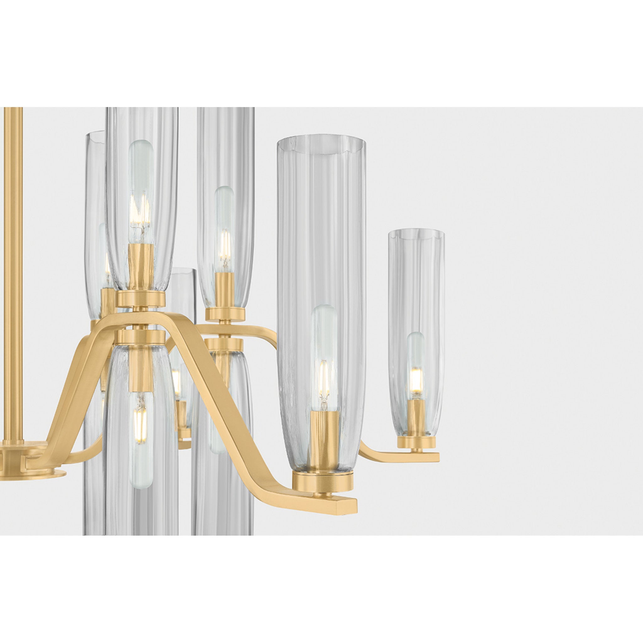 Harpswell 18-Light Chandelier in Aged Brass 43W x 28.25H