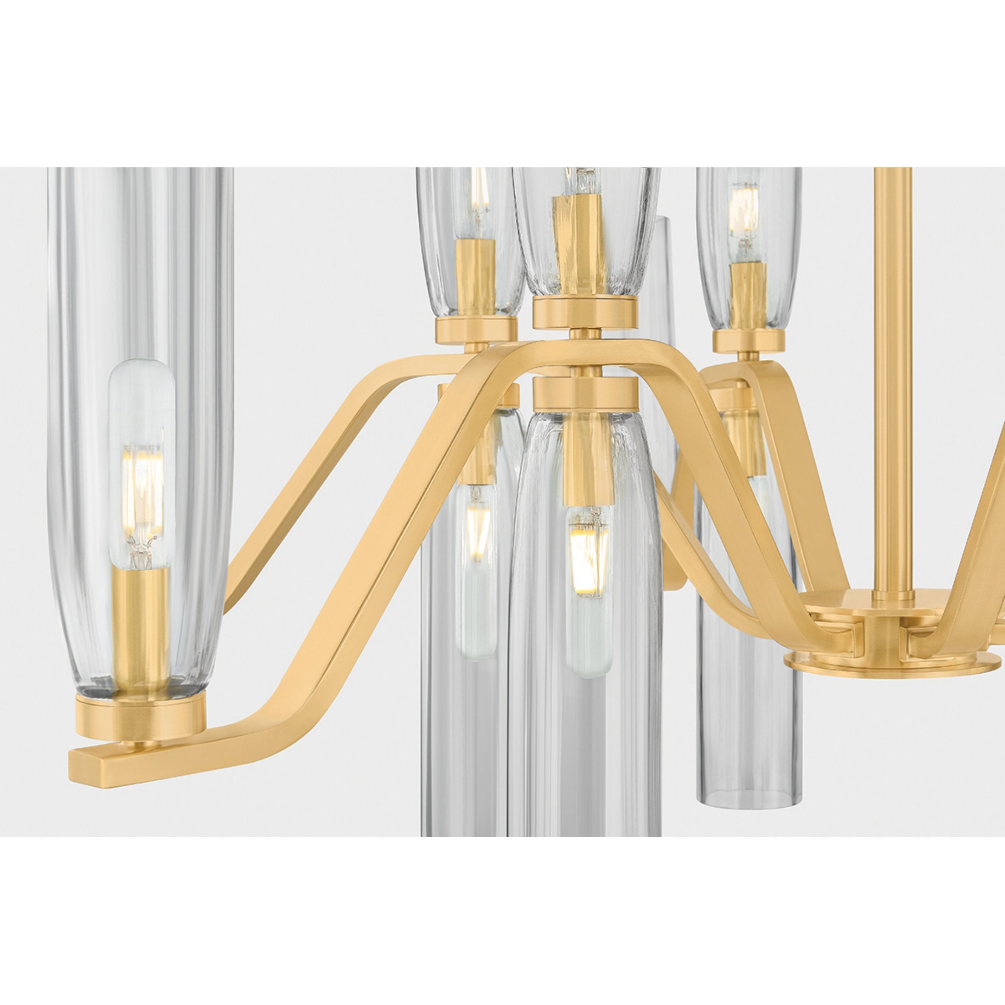 Harpswell 18-Light Chandelier in Aged Brass 43W x 28.25H