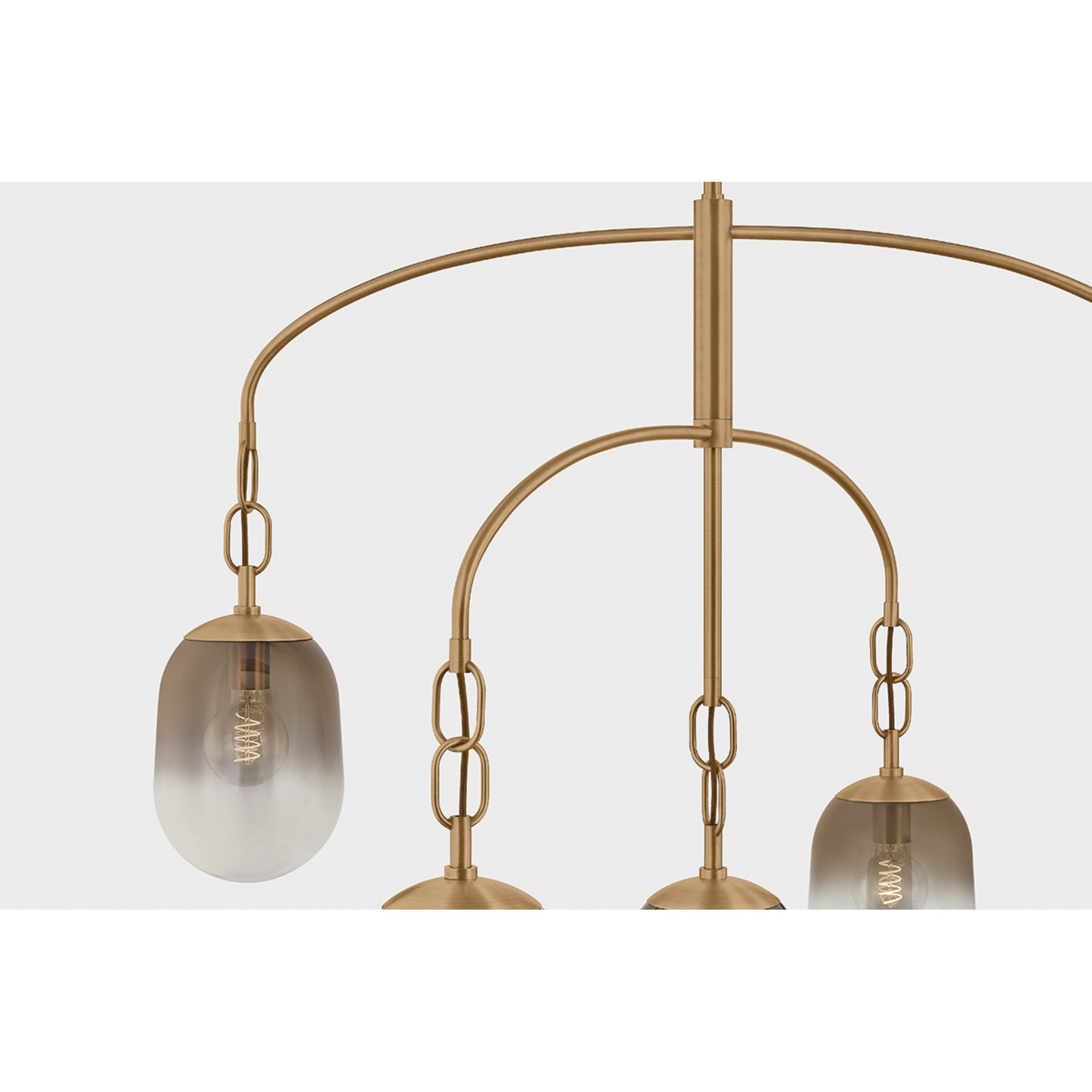 Harvey 5-Light Chandelier in Patina Brass 42W x 34.75H