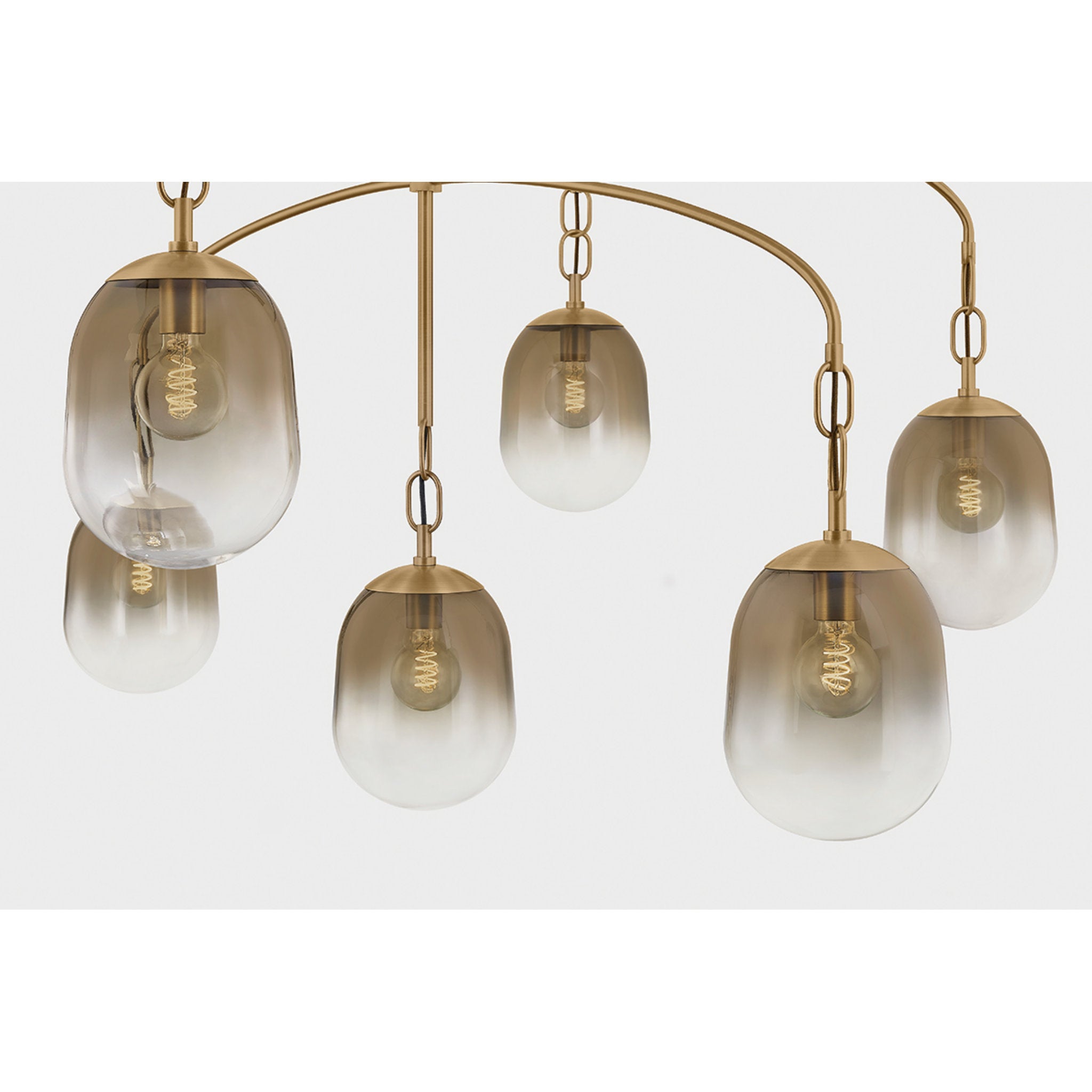 Harvey 7-Light Chandelier in Patina Brass 59W x 38.5H