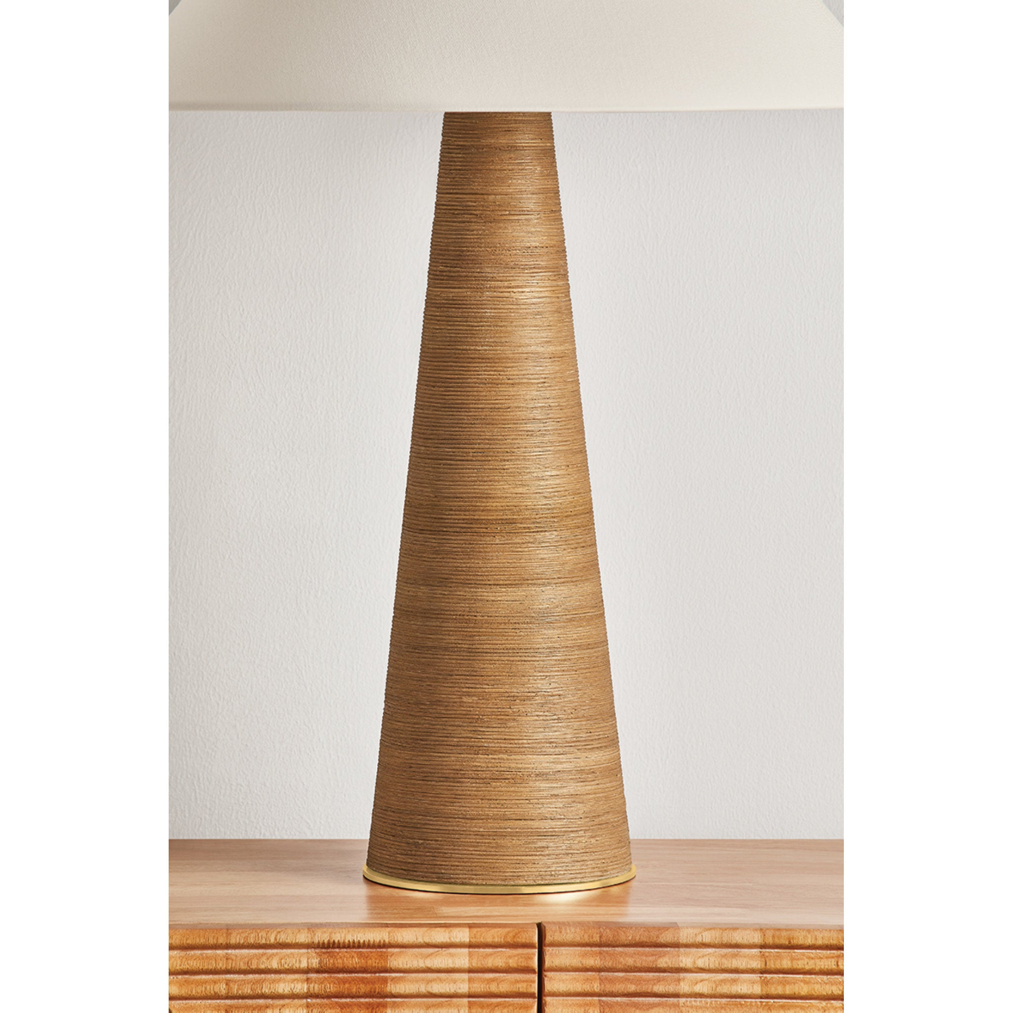 Haviland 1-Light Table Lamp in Aged Brass 21W x 31.25H